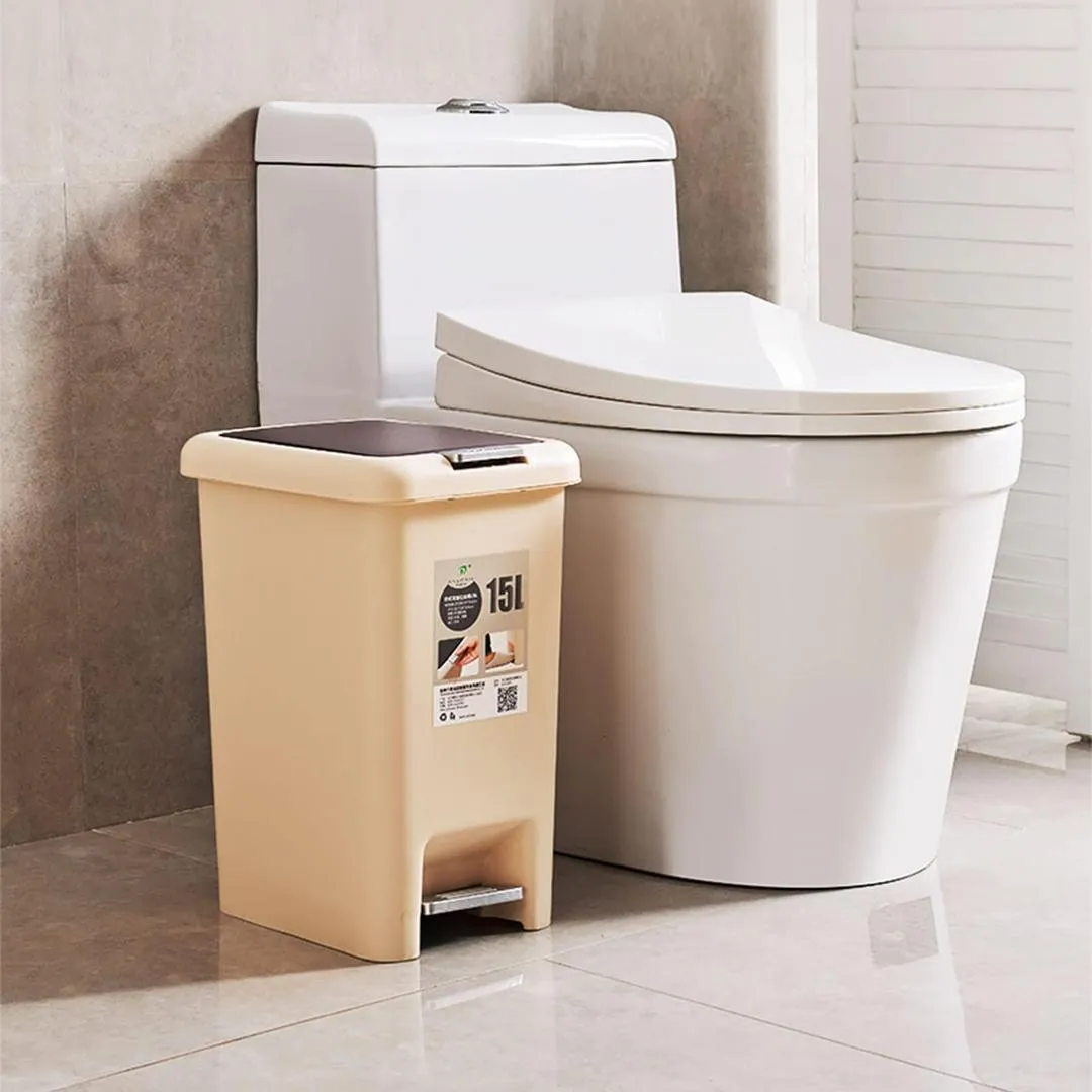 15L Kitchen Trash Can with Lid, Drawer, and Pulleys - Wet & Dry Sorting Bin