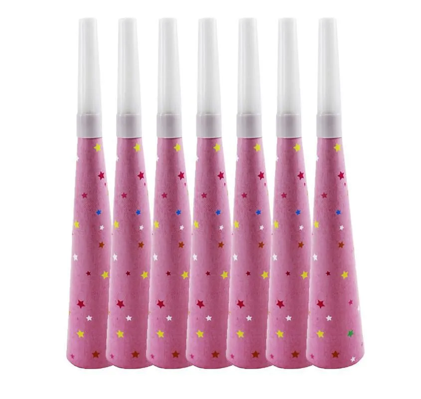 6 Pcs Happy Birthday Horns 7.5-Inch Noisemaker Party Blowers For Adults