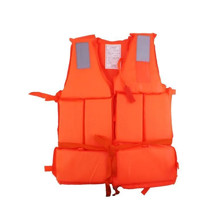 Adult and Child Life Jacket Swim Vest with Whistle and Adjustable Belts - 42 x 59cm