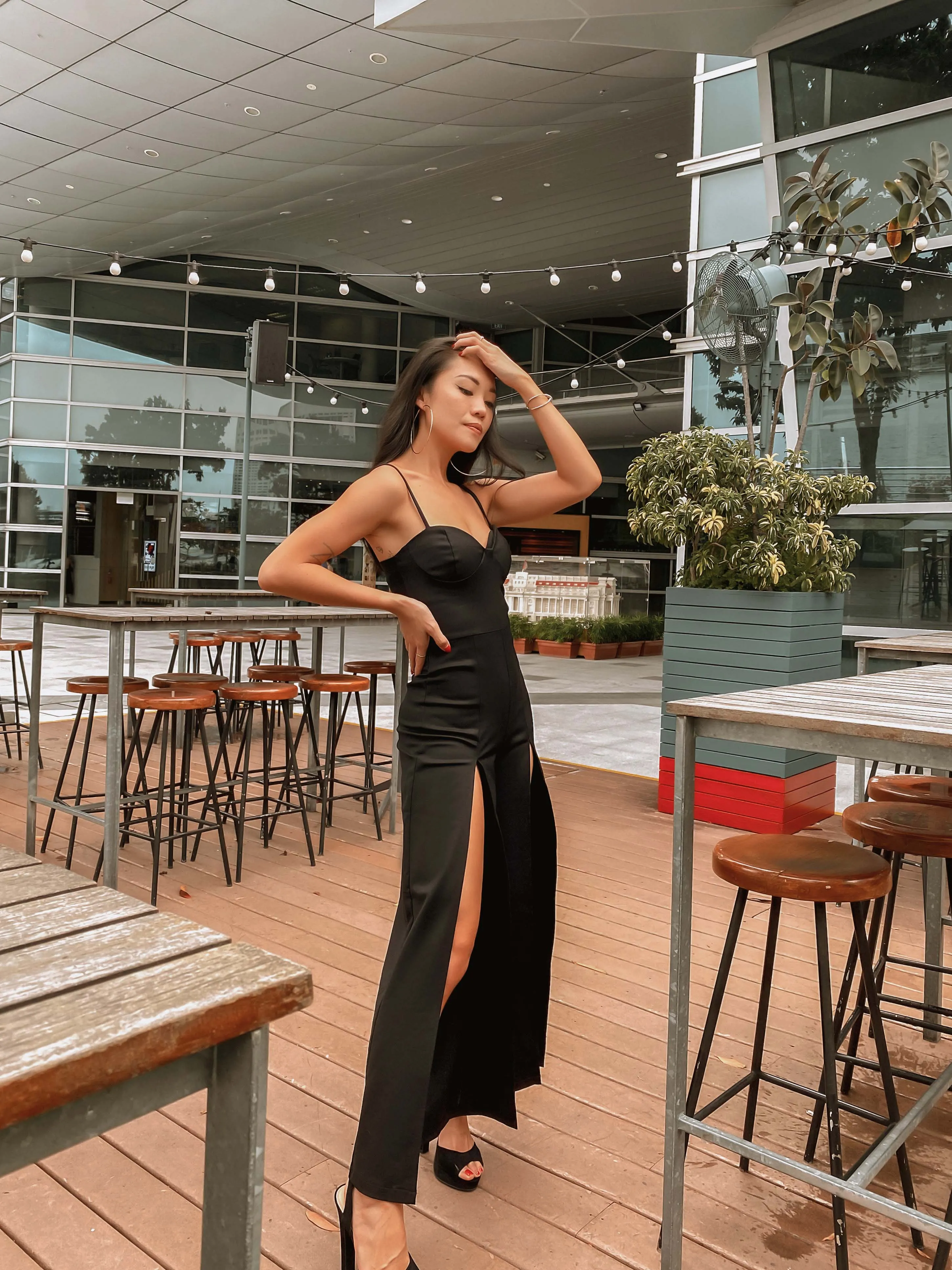 Artel Flared Leg Jumpsuit in Black