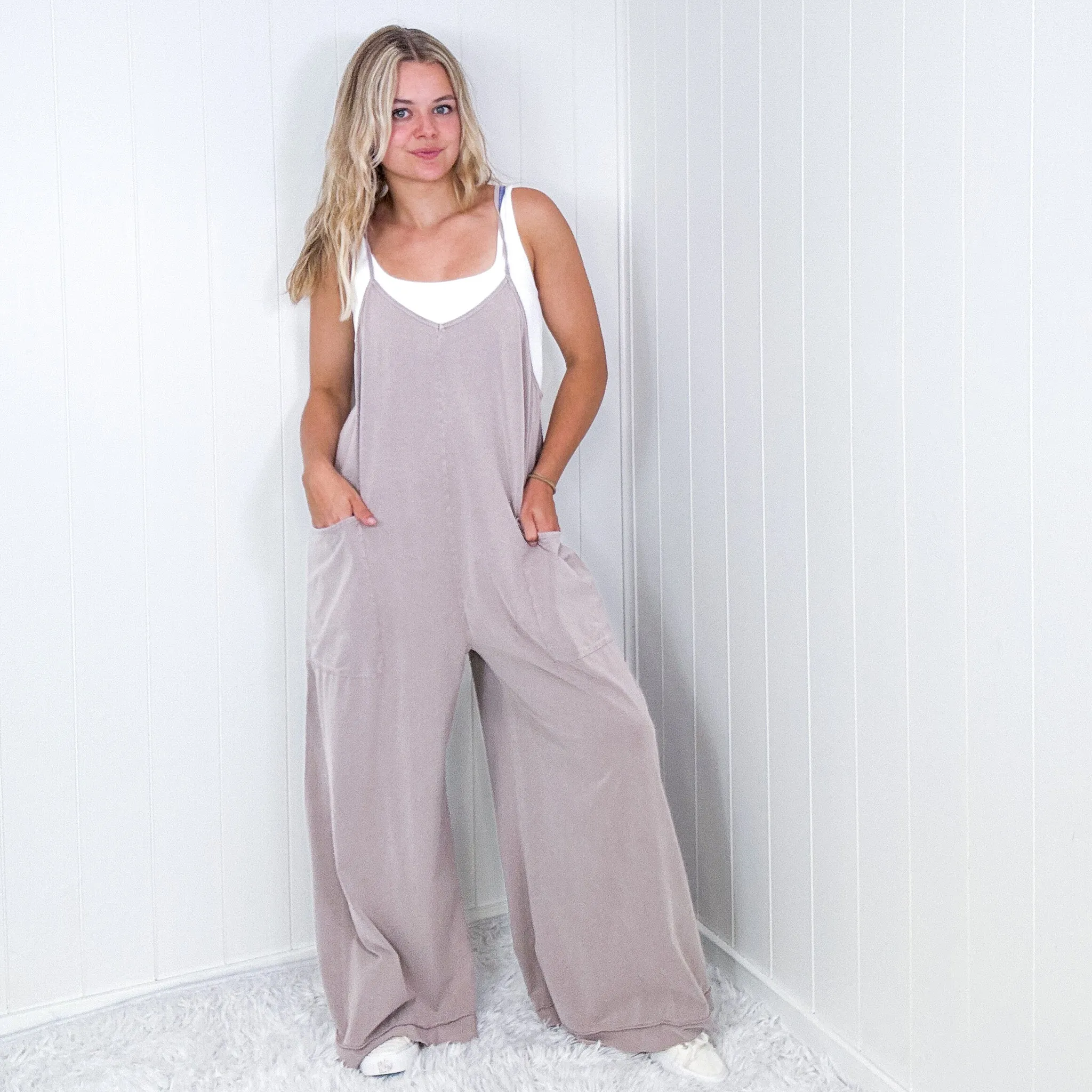 Beach Retreat Wide Leg Jumpsuit with Adjustable Straps in 6 Colors