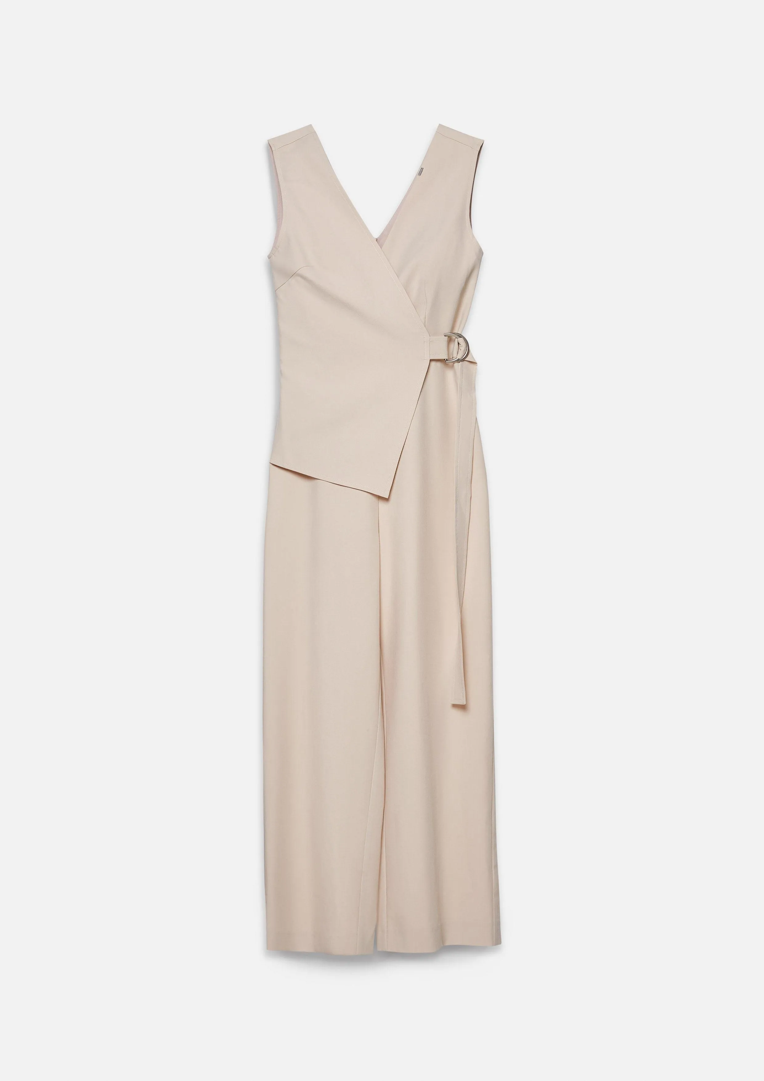 Beachside Oasis Sleeveless Wrap Jumpsuit