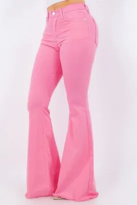 Bell Bottom Jean in Pink