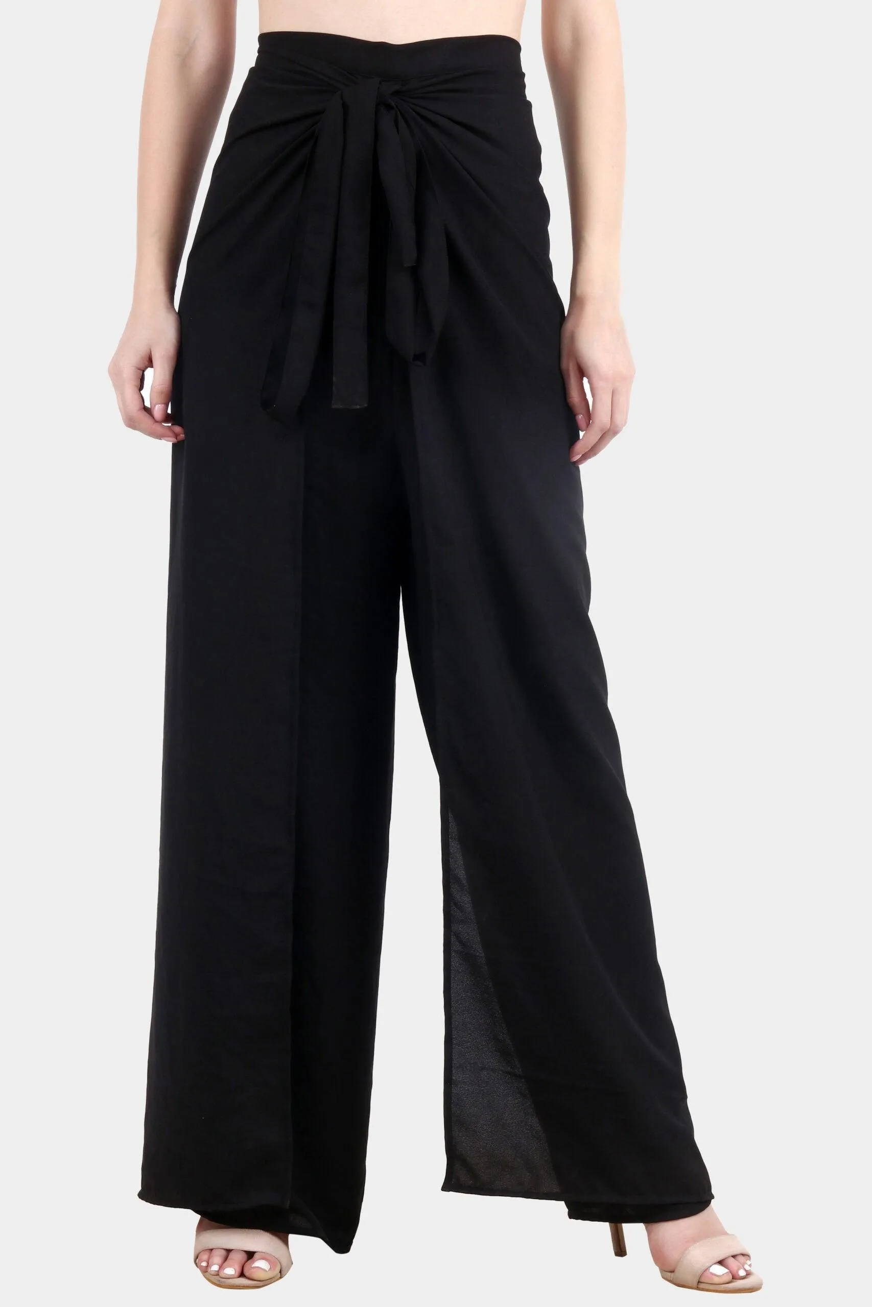 Black Solid Multiwear Jumpsuit/Pant