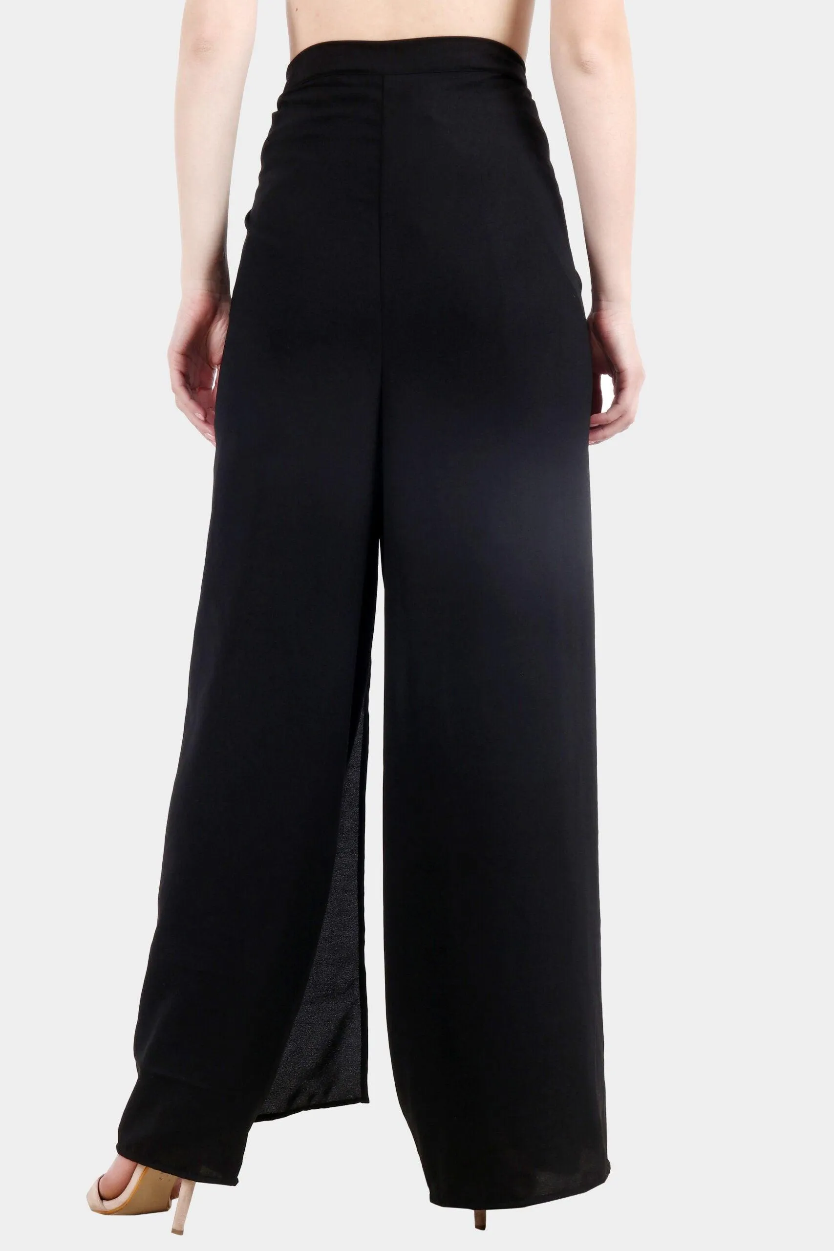 Black Solid Multiwear Jumpsuit/Pant