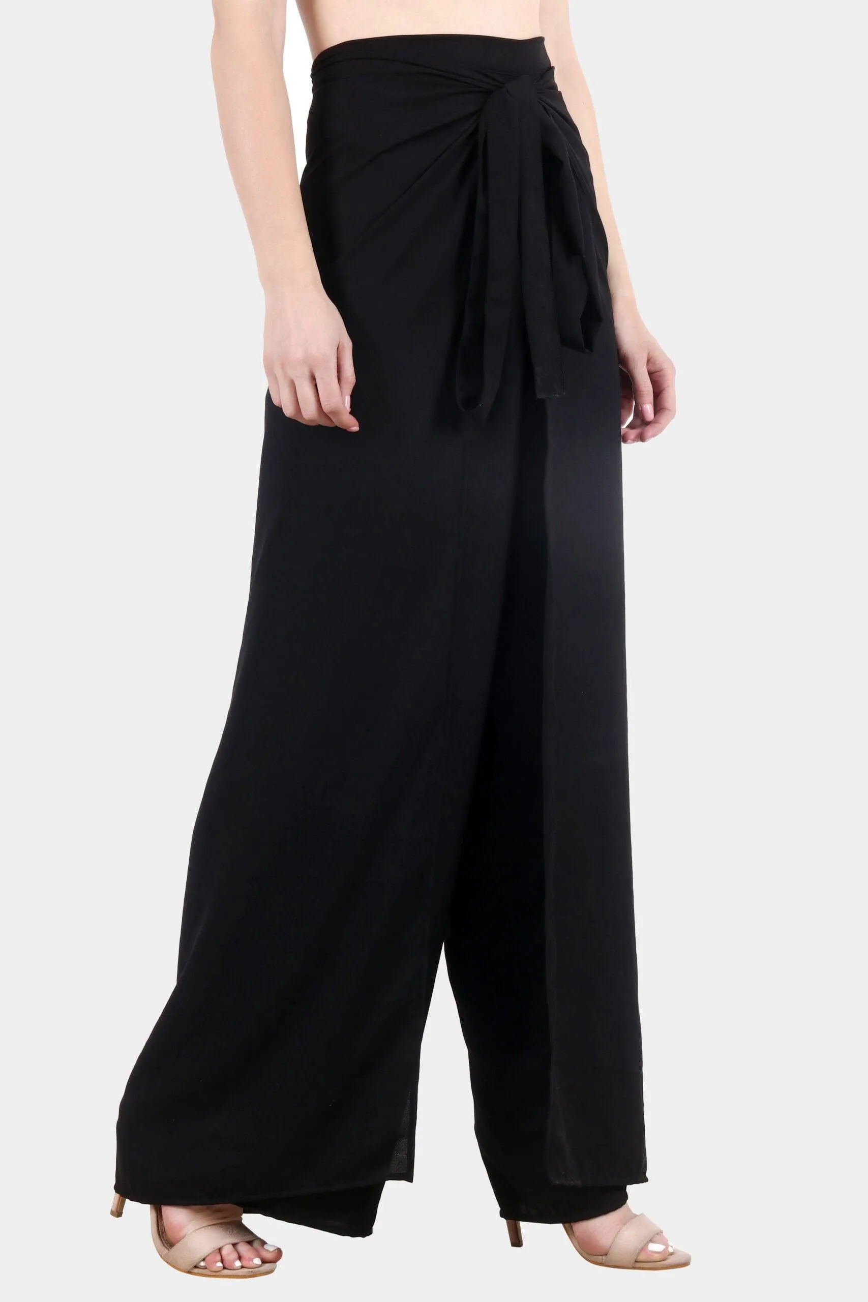 Black Solid Multiwear Jumpsuit/Pant