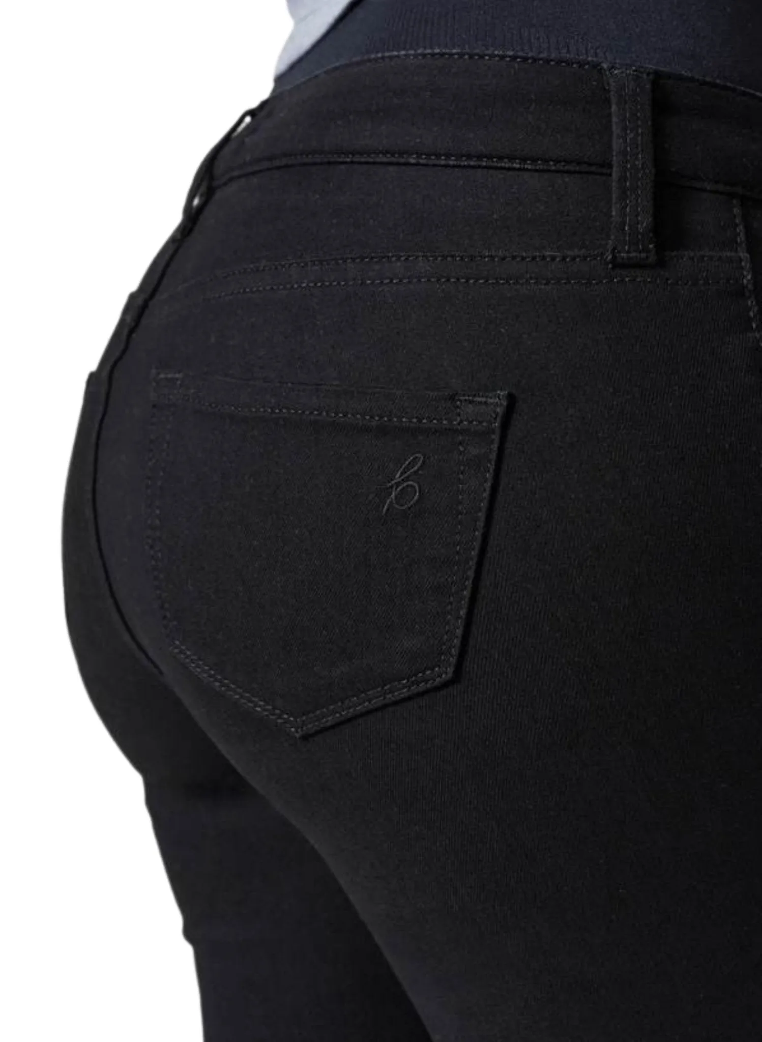 BLANQI Maternity Belly Support Skinny Jeans - Black Clean