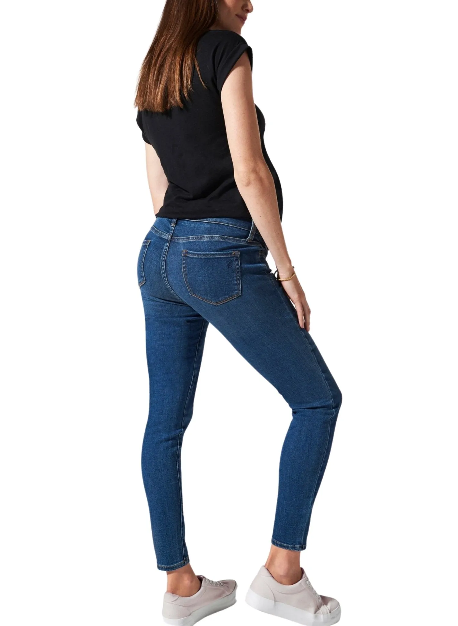 BLANQI Maternity Belly Support Skinny Jeans - Medium Wash