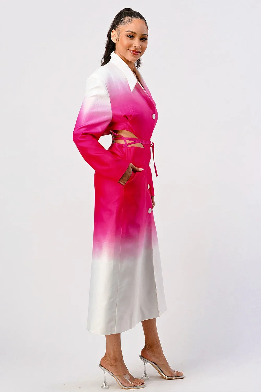 Bold and Beautiful: Ombre Trench Dress