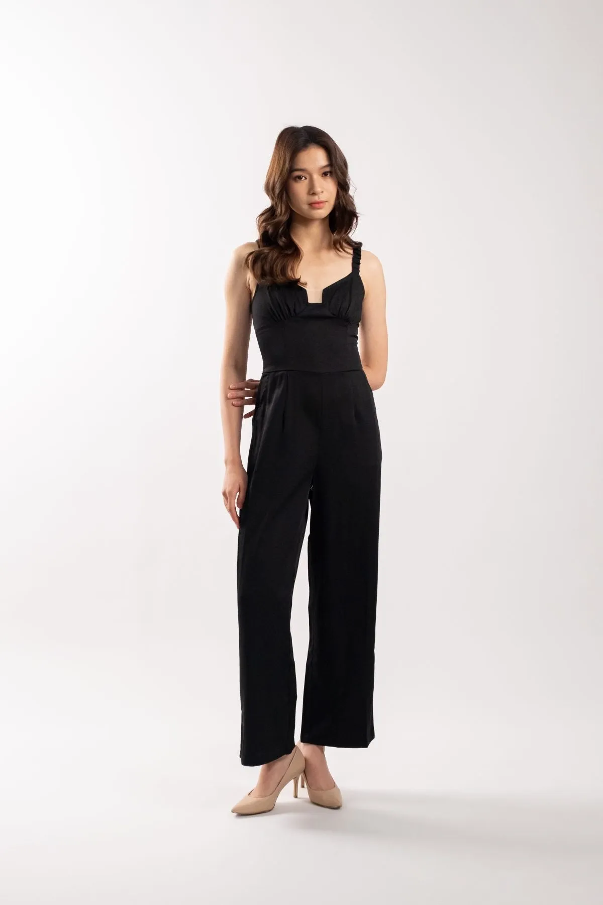 Cassidy Straight Leg Jumpsuit (Black)