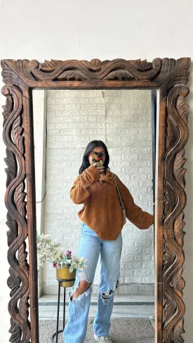 Cute zipper thrifted S