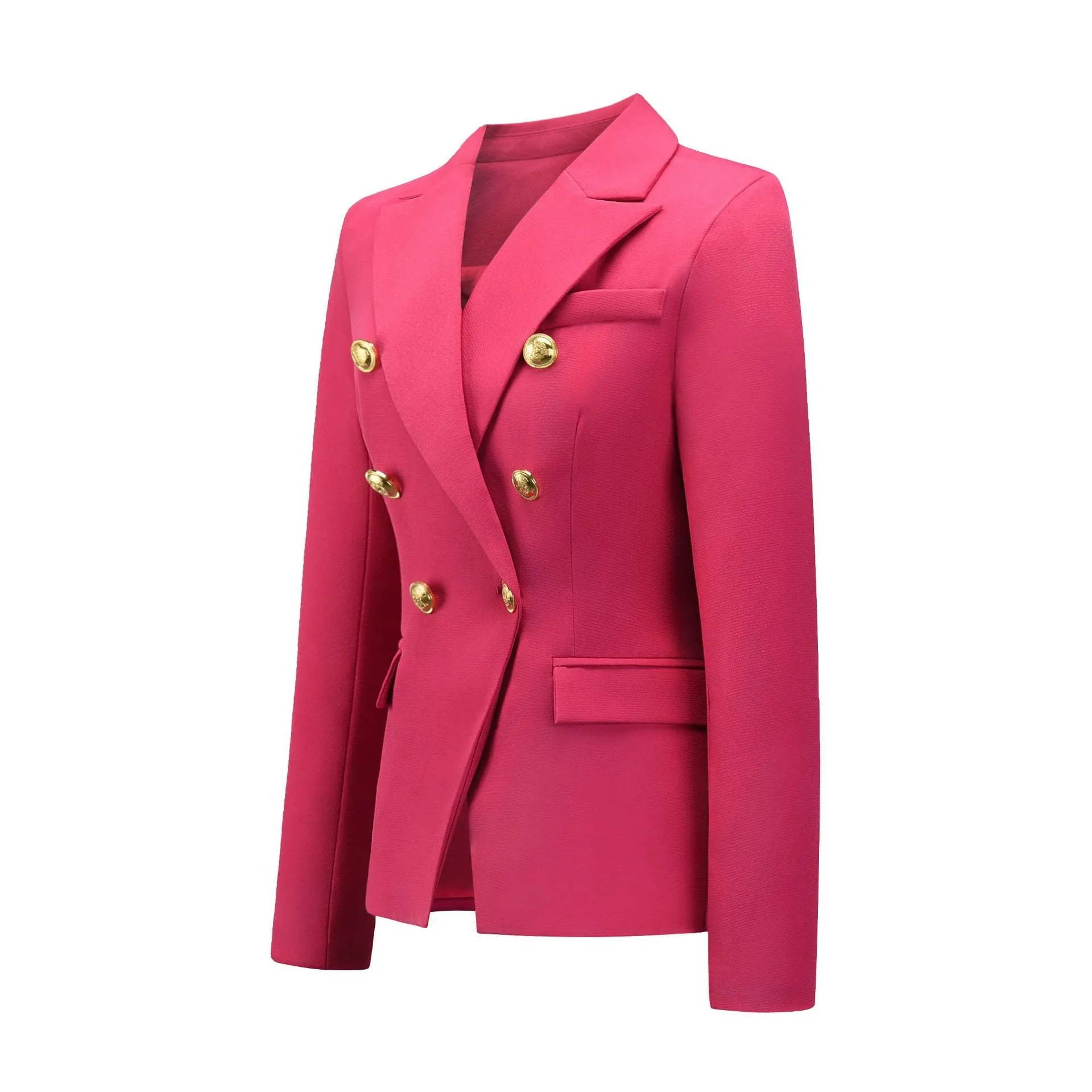 Double Breasted Slim Fit Suit Coat Business Casual