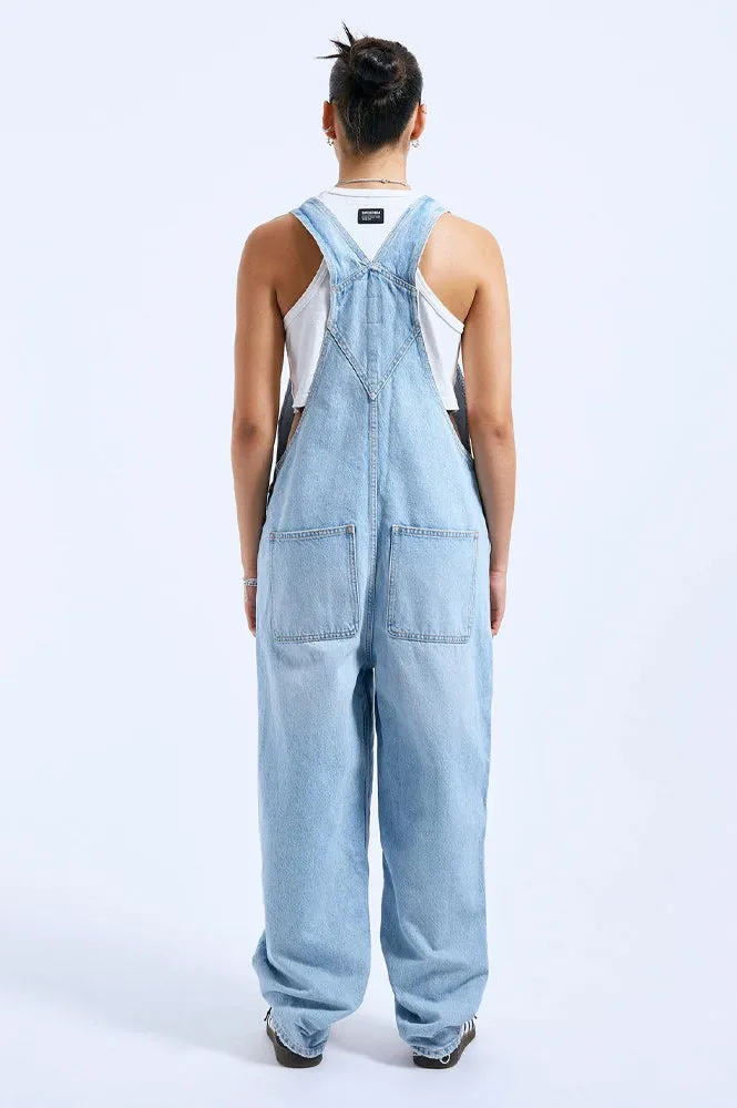 Dr Denim Lydia Stream Light Worn Dungarees