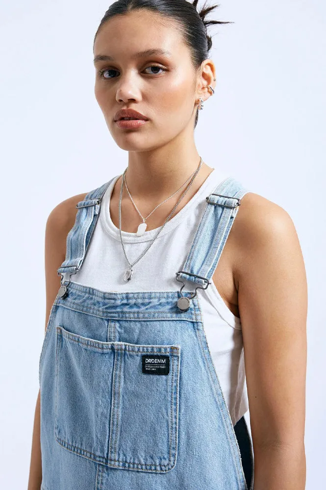 Dr Denim Lydia Stream Light Worn Dungarees