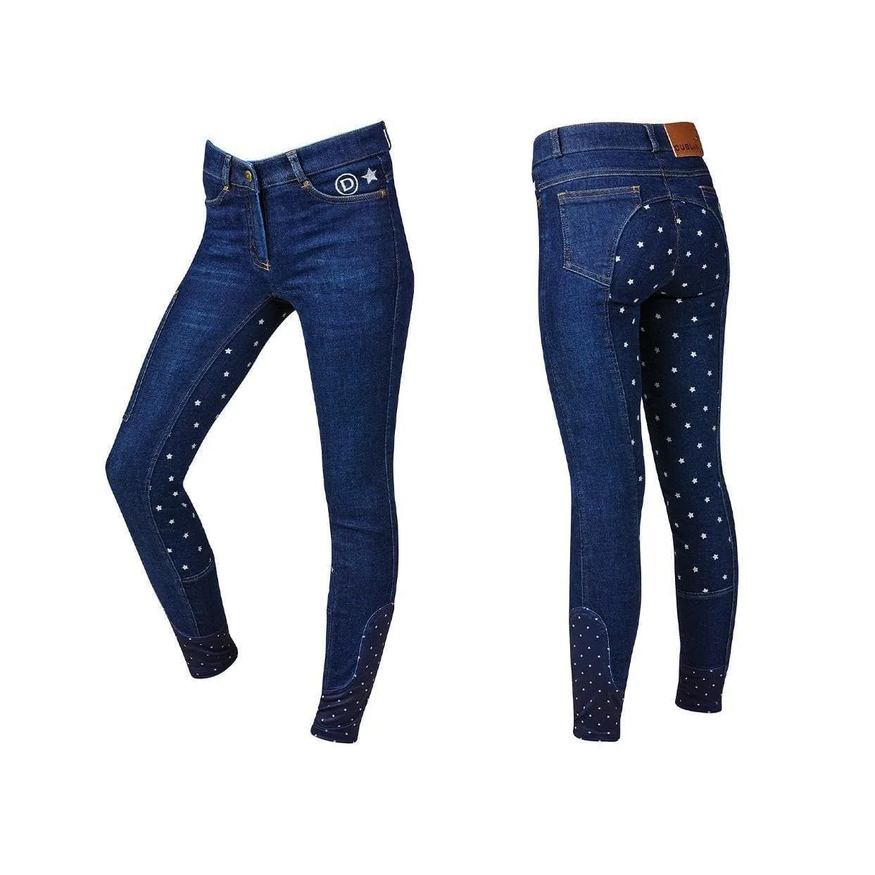 Dublin Shona Full Grip Silicone Print Denim Breeches