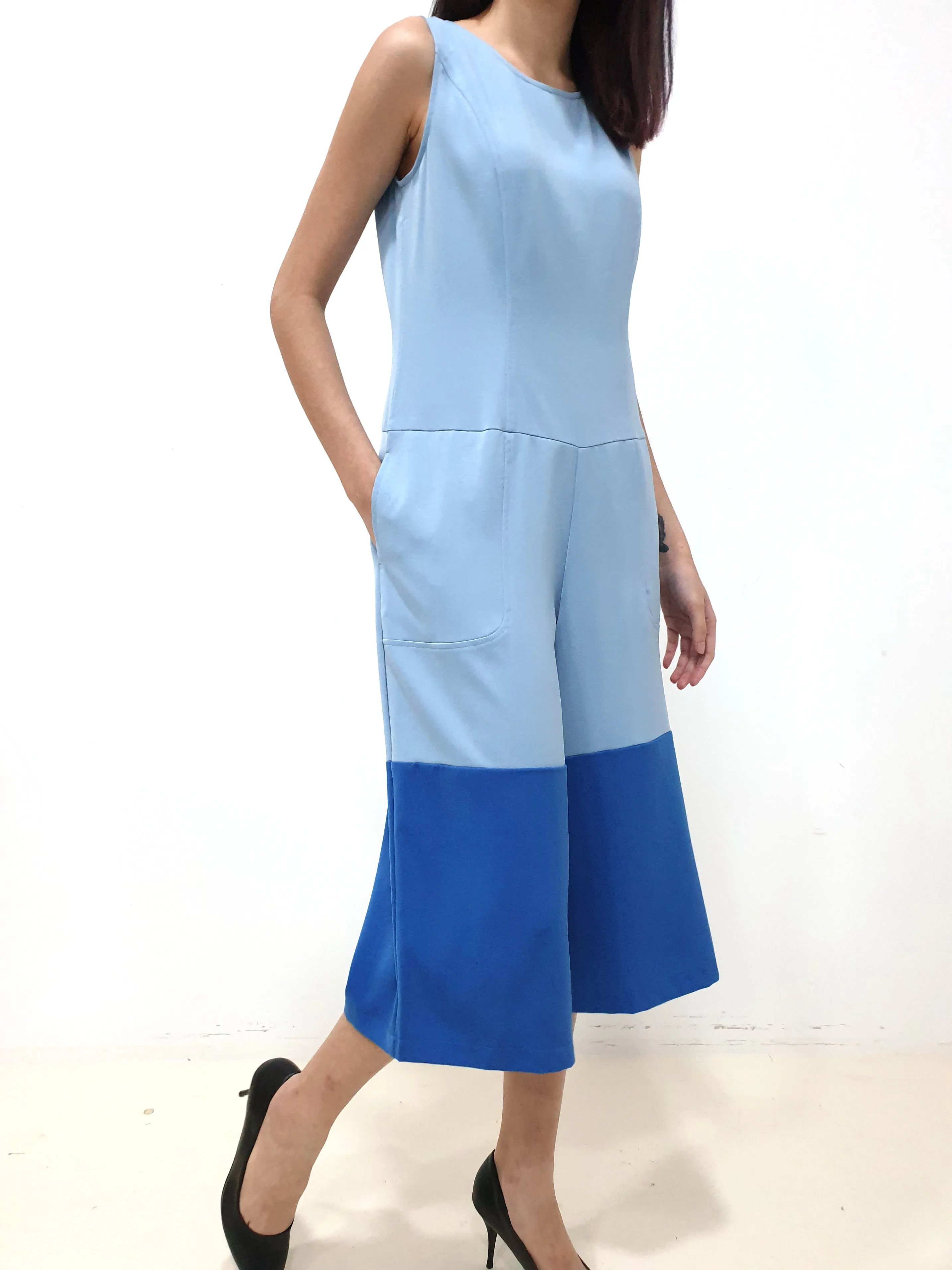 Duo Colour Jumpsuit - Blue