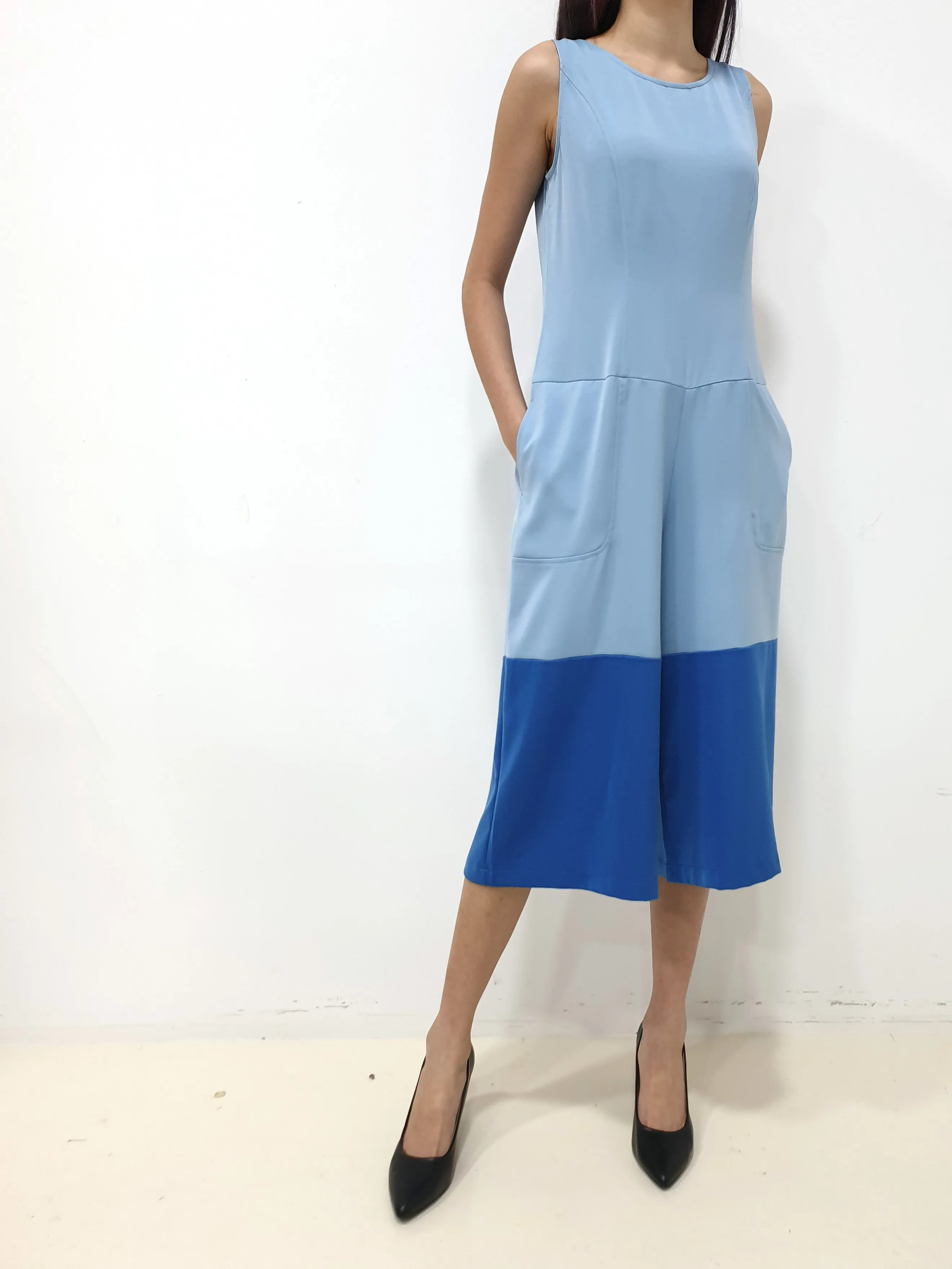 Duo Colour Jumpsuit - Blue