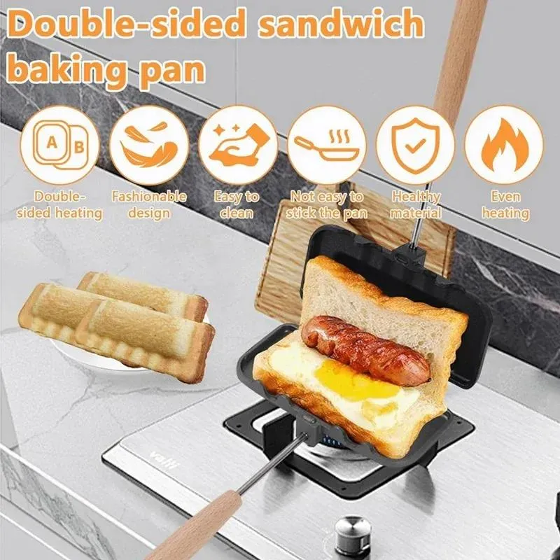 Foldable Double-Sided Non-Stick Sandwich Maker