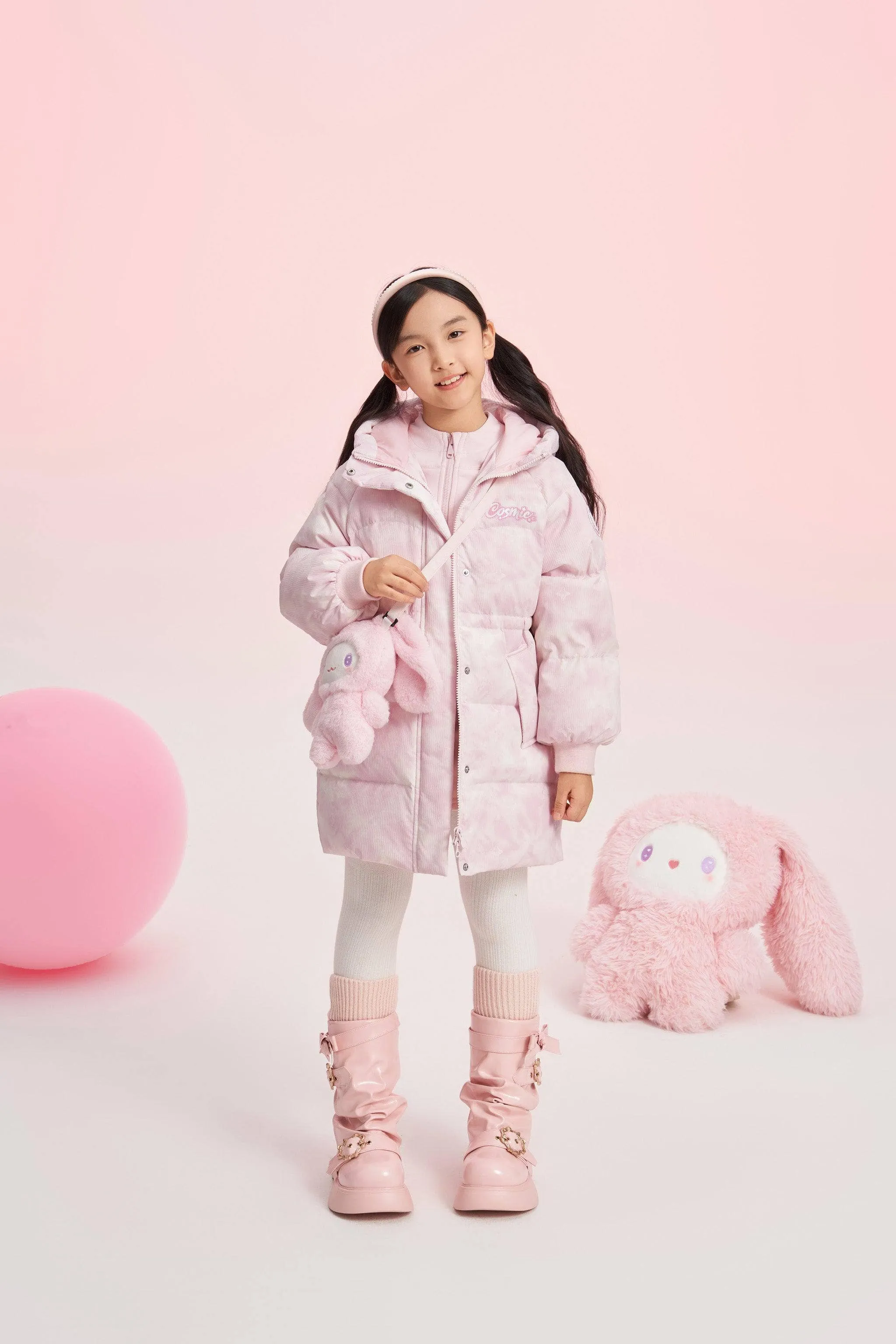 Girl's Floppy Bunny Down Coat