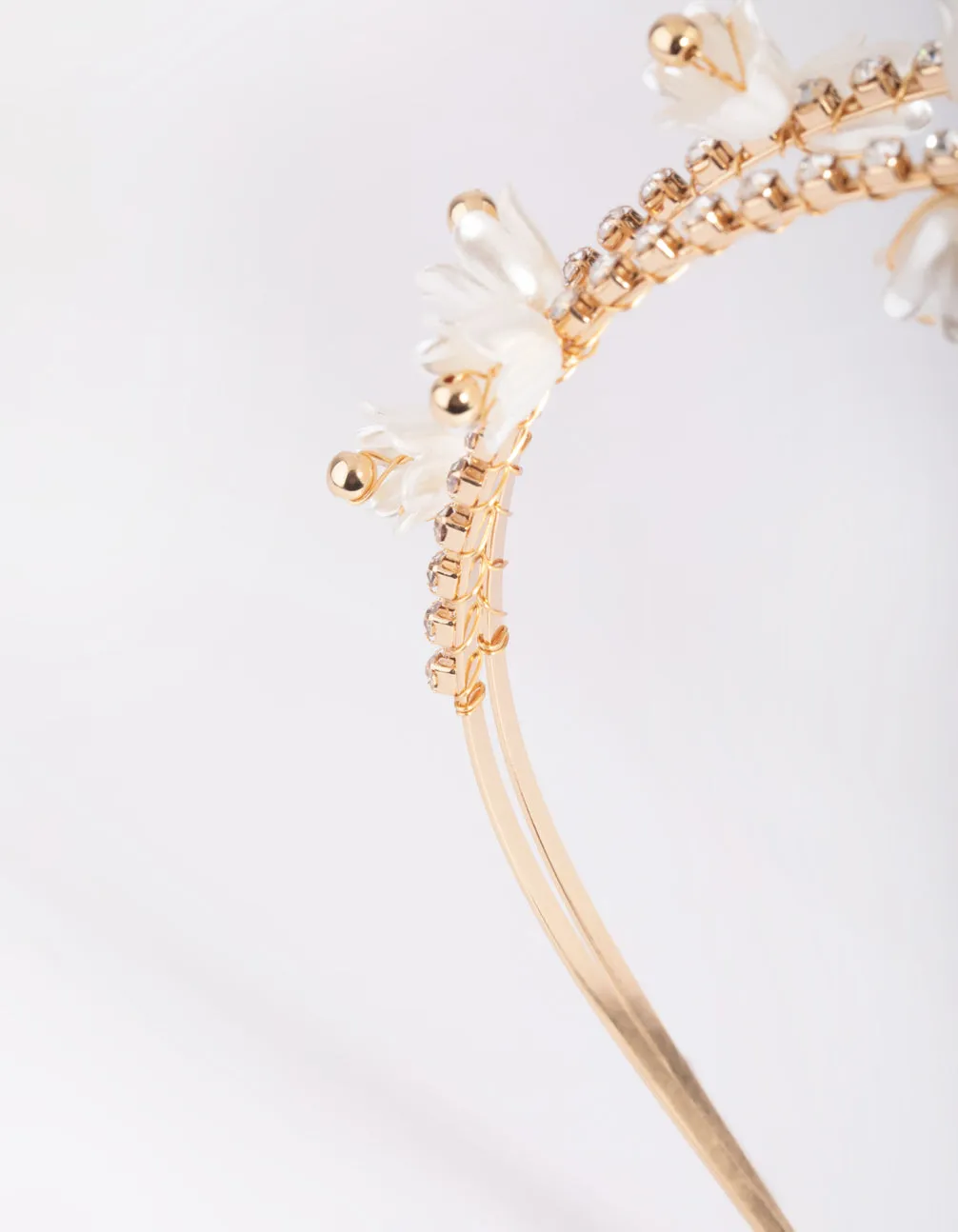 Gold Pearlised Flower Headband