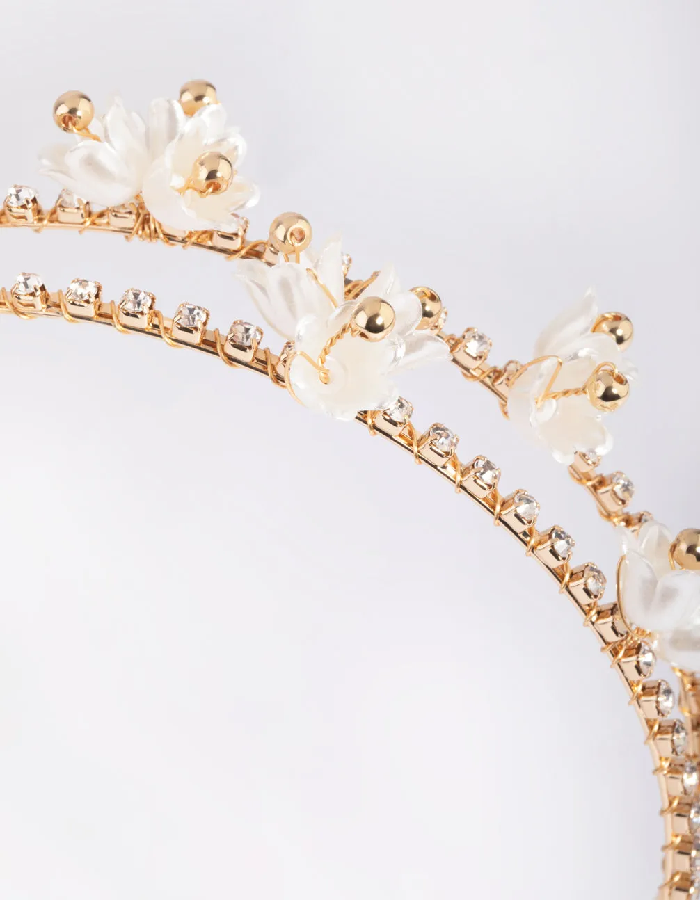 Gold Pearlised Flower Headband