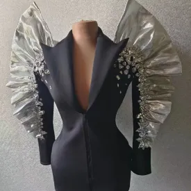 Handmade Crystal Concert Performance Coat