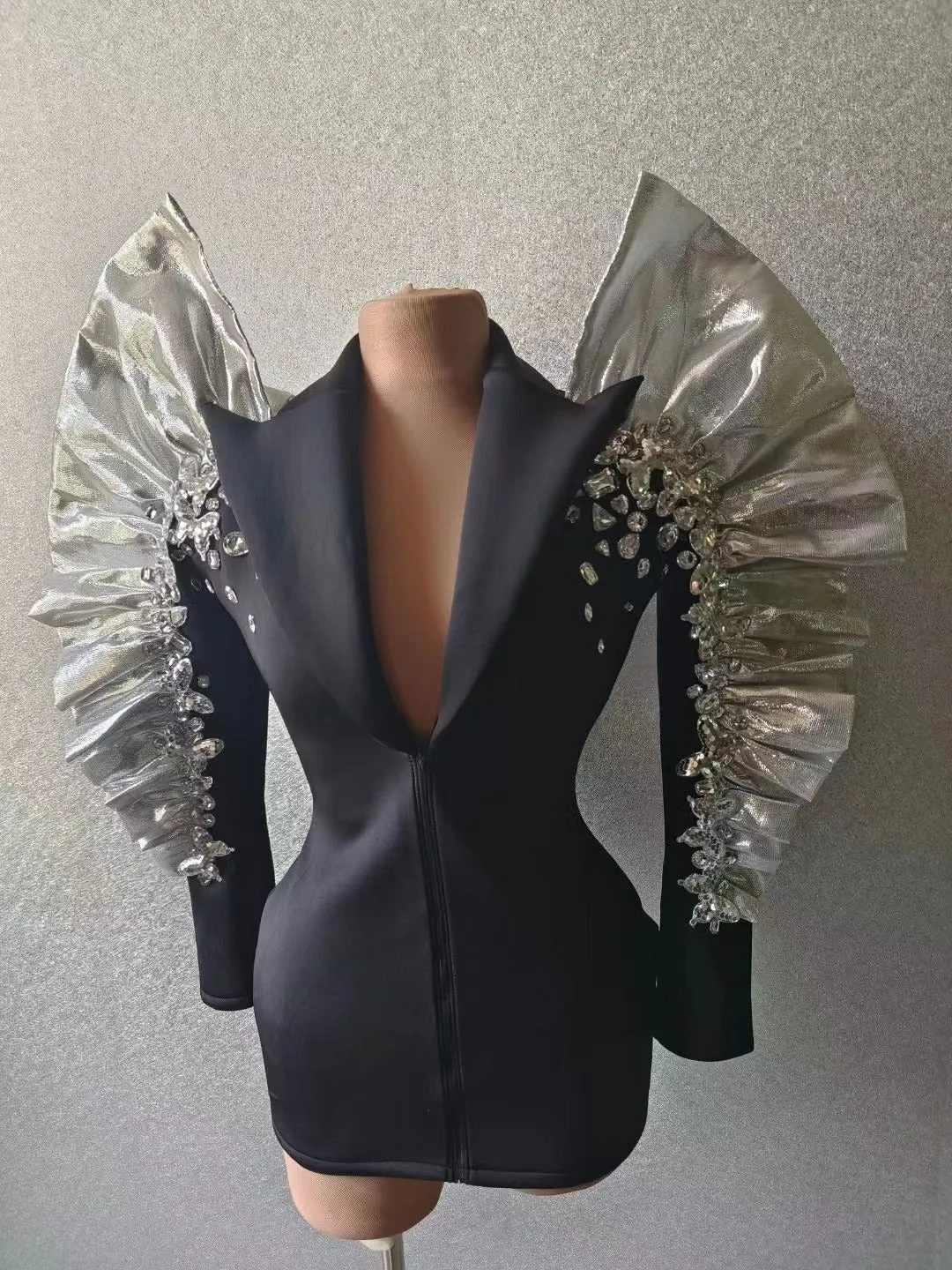 Handmade Crystal Concert Performance Coat