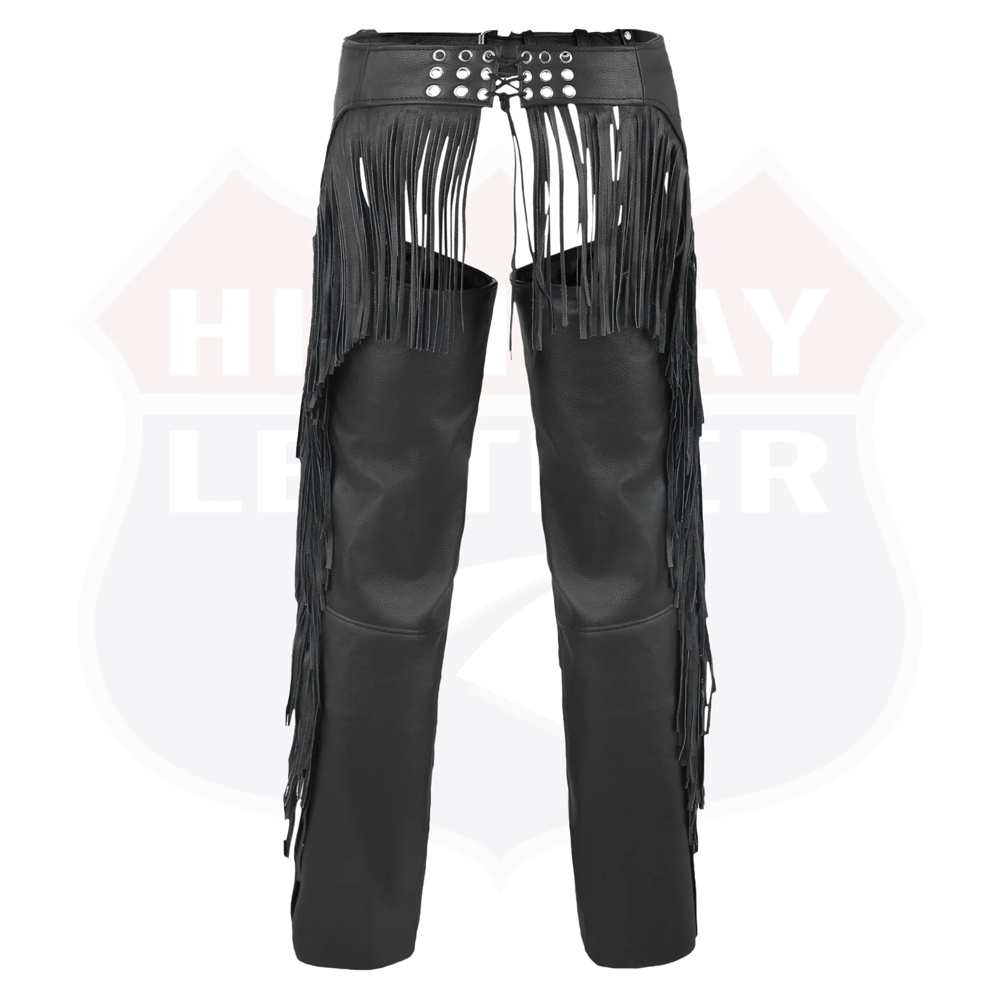 HL12800FRINGE Tassel Chap Fringe Chaps Motorcycle Riding Bikers Chap Black