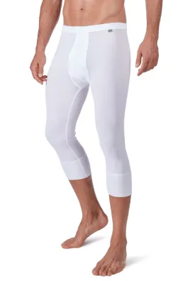 HUBER hautnah - Cotton Fine Rib - Pant 3/4 with fly