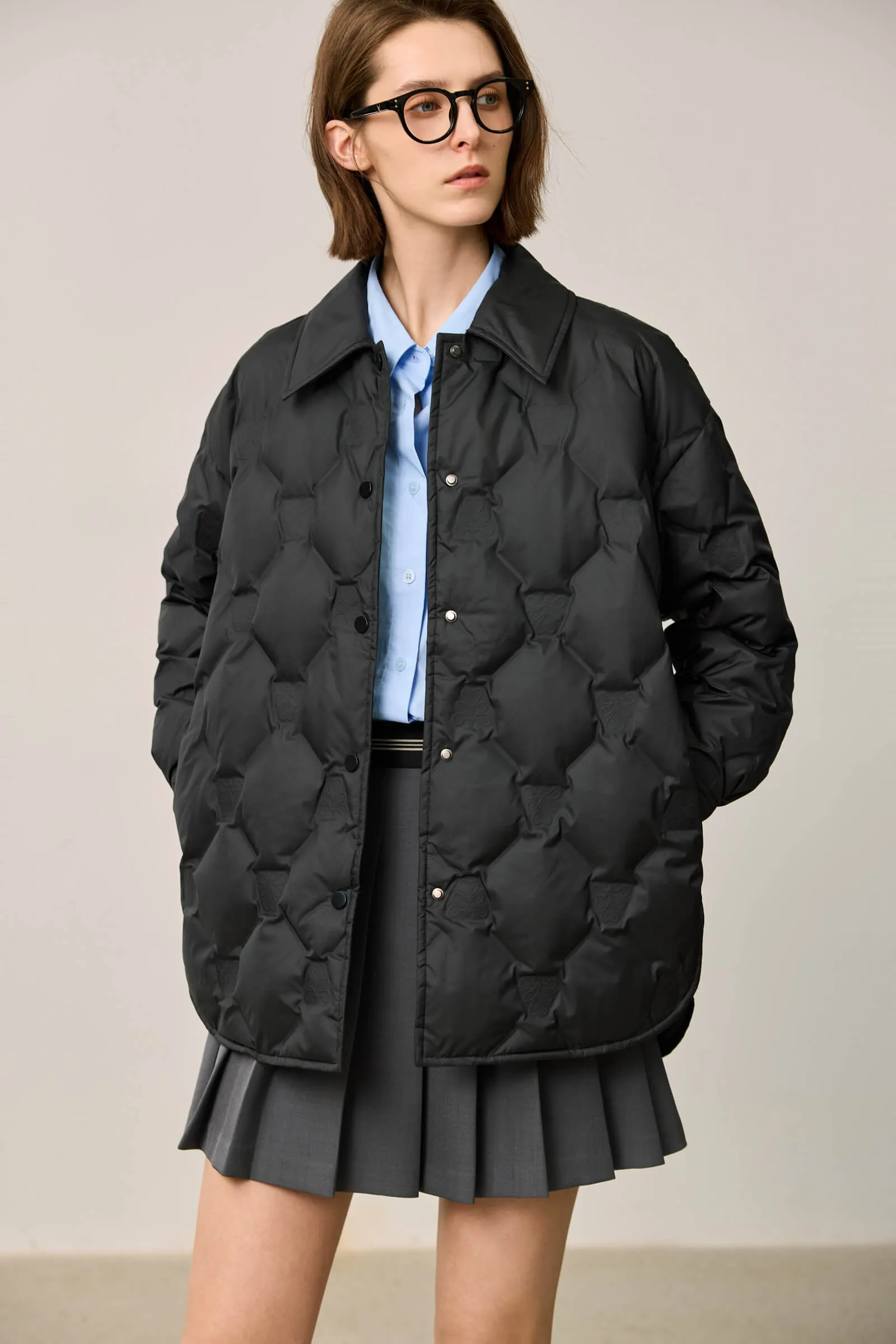 LILY Classic Quilted Duck Down Jacket