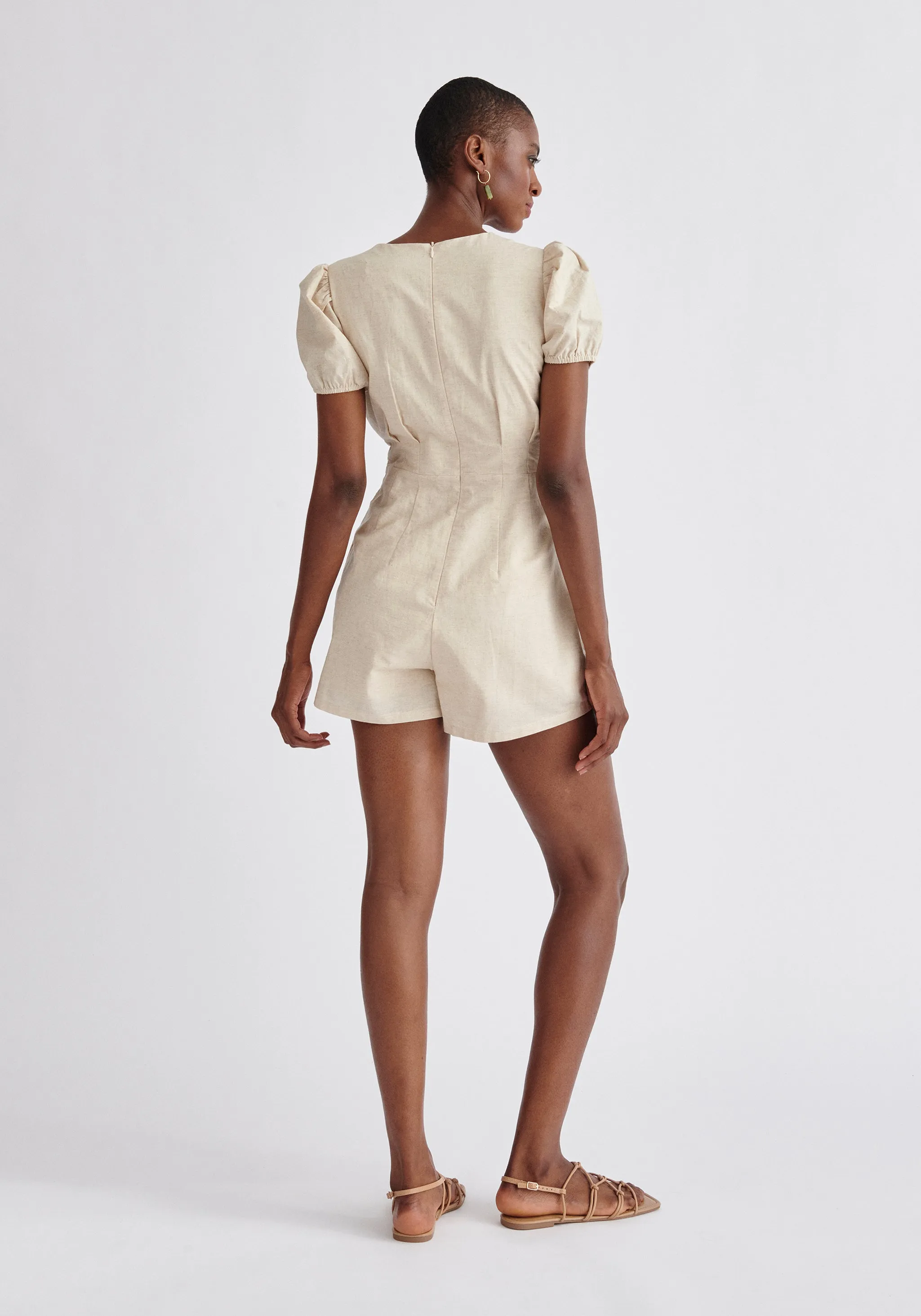 Linen Blend Playsuit