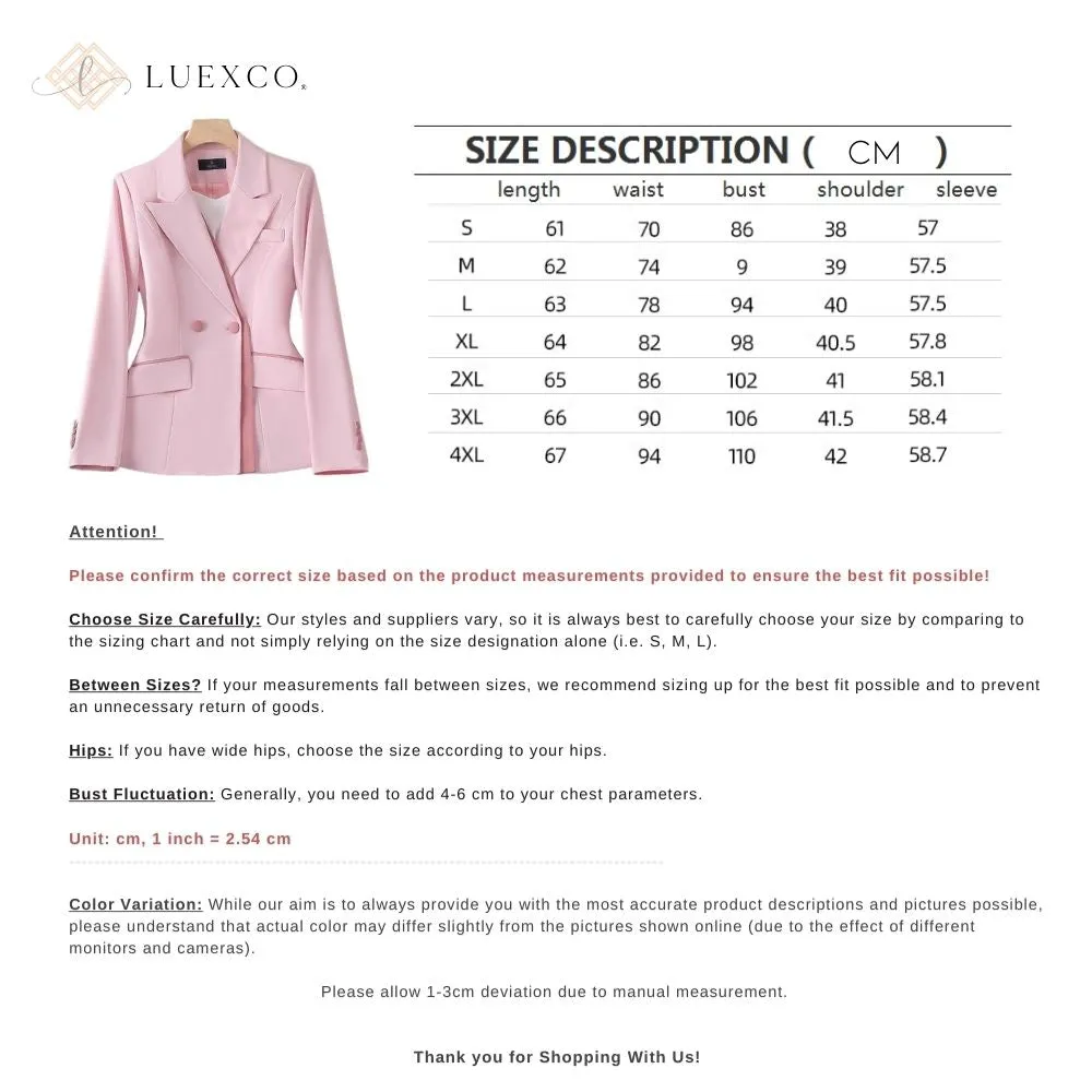 Luexco Women's Business Savvy Fashion Blazer