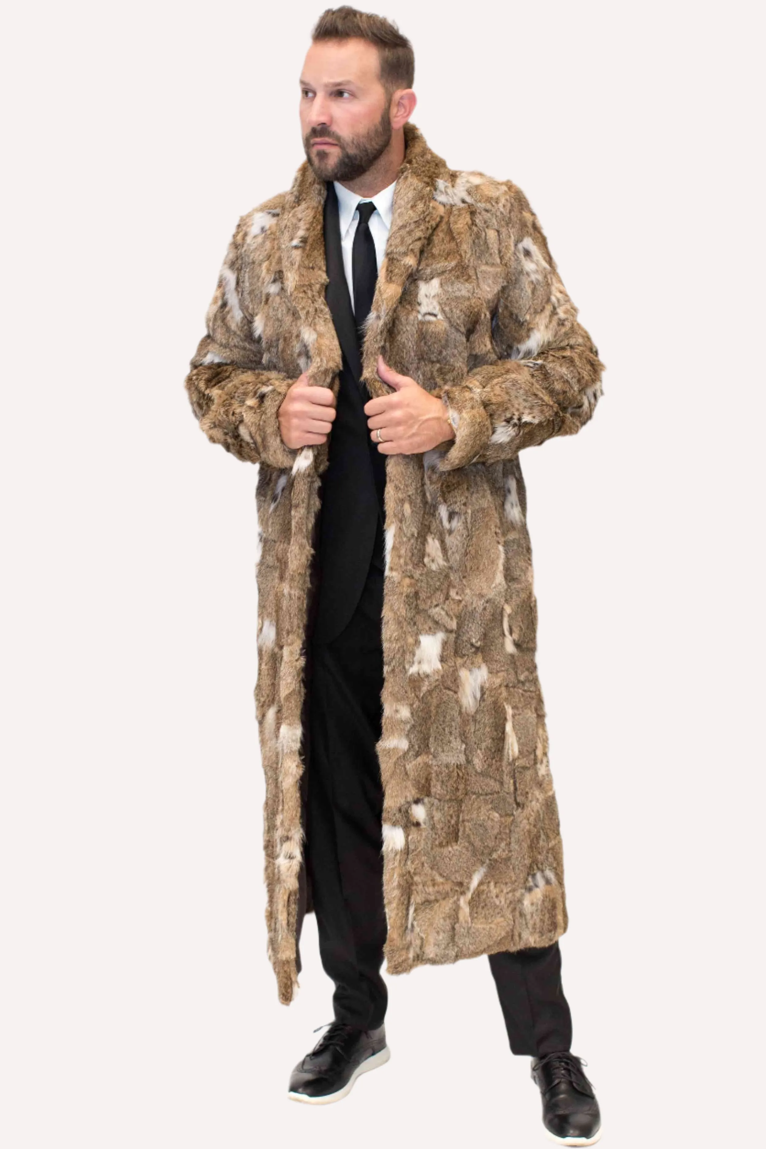 Men's Lynx Bobcat Fur Coat