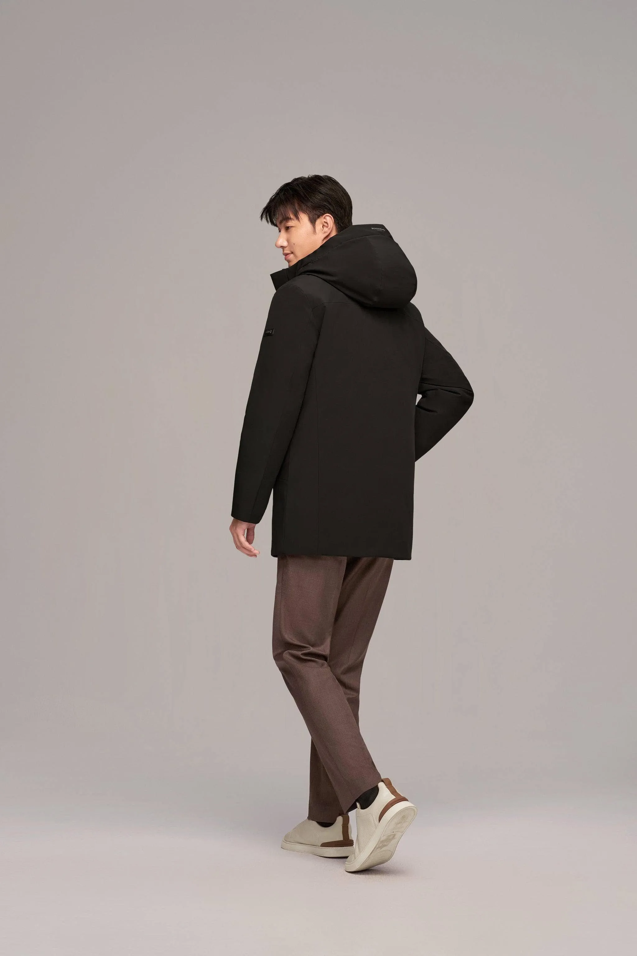 Men’s mid-length goose down coat