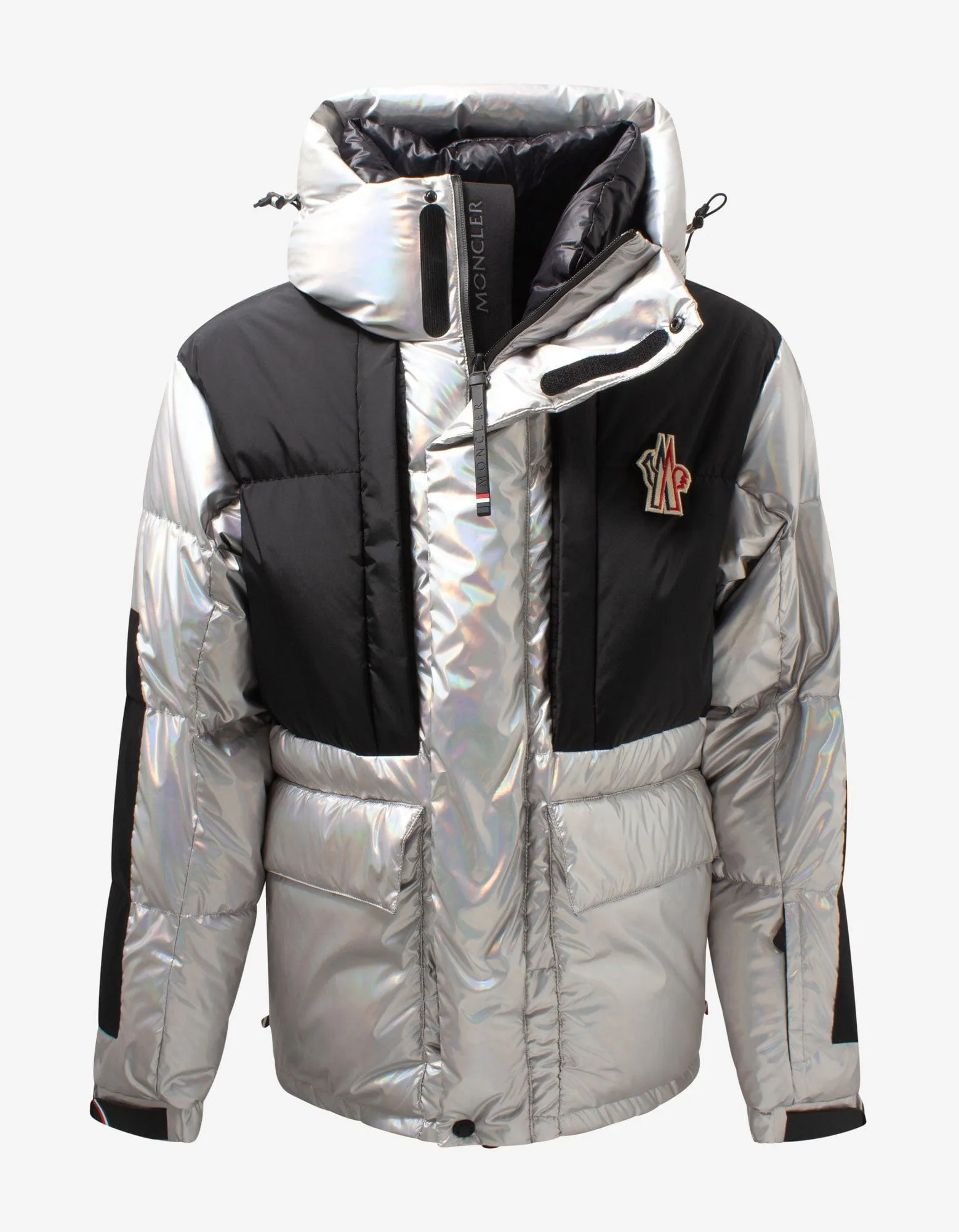 Moncler Grenoble Breuil Holographic Silver Down Jacket