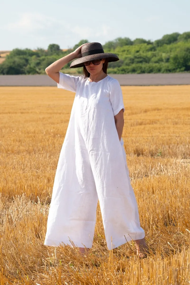 Natural Linen Jumpsuit VALENTIN