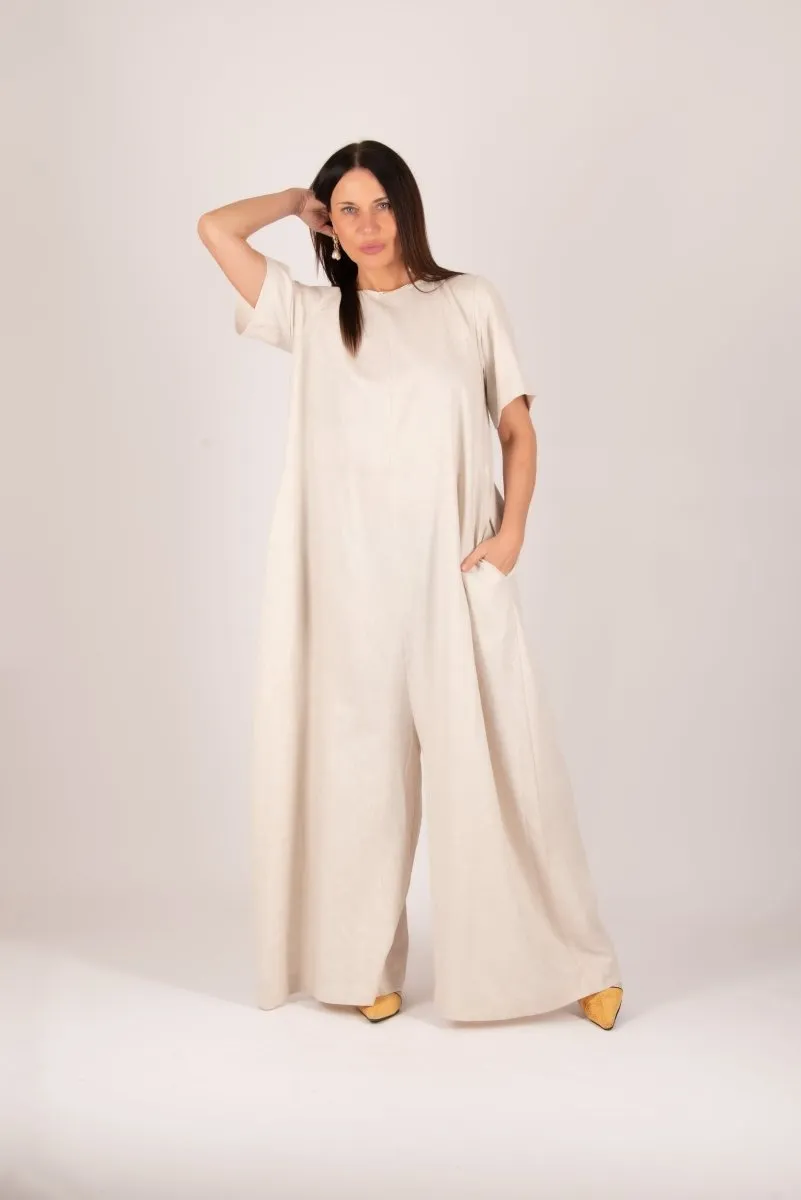 Natural Linen Jumpsuit VALENTIN