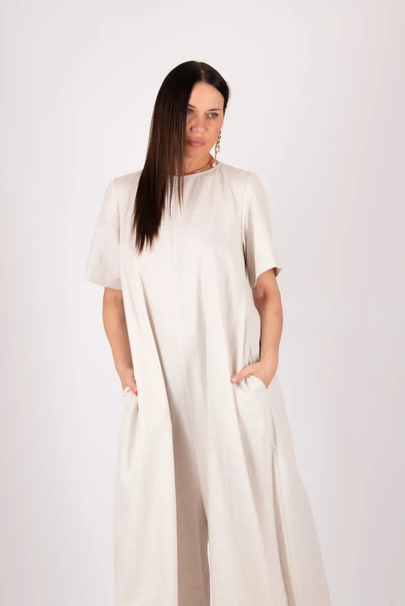 Natural Linen Jumpsuit VALENTIN