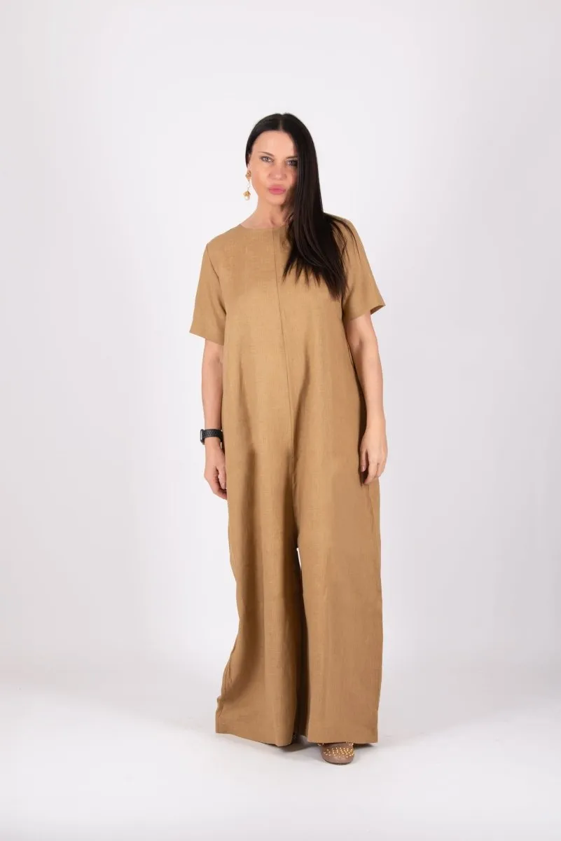 Natural Linen Jumpsuit VALENTIN