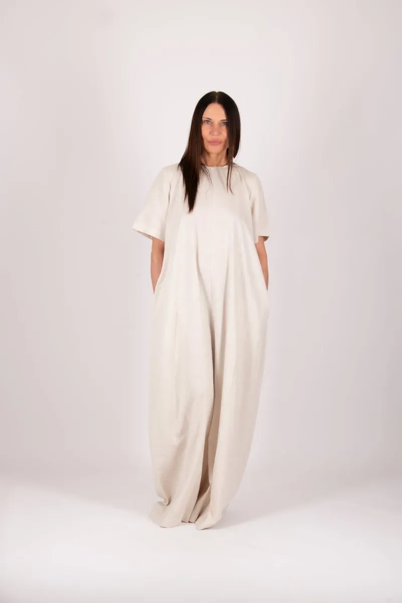 Natural Linen Jumpsuit VALENTIN