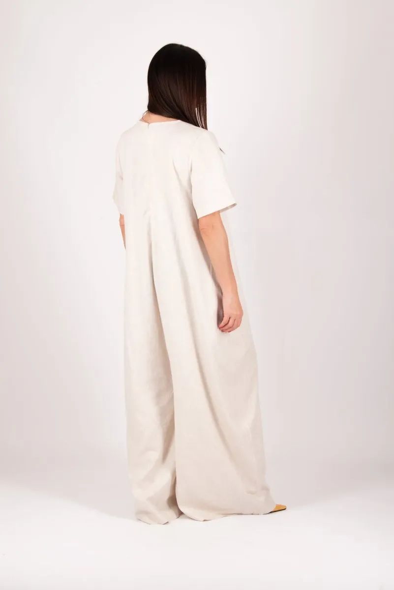 Natural Linen Jumpsuit VALENTIN