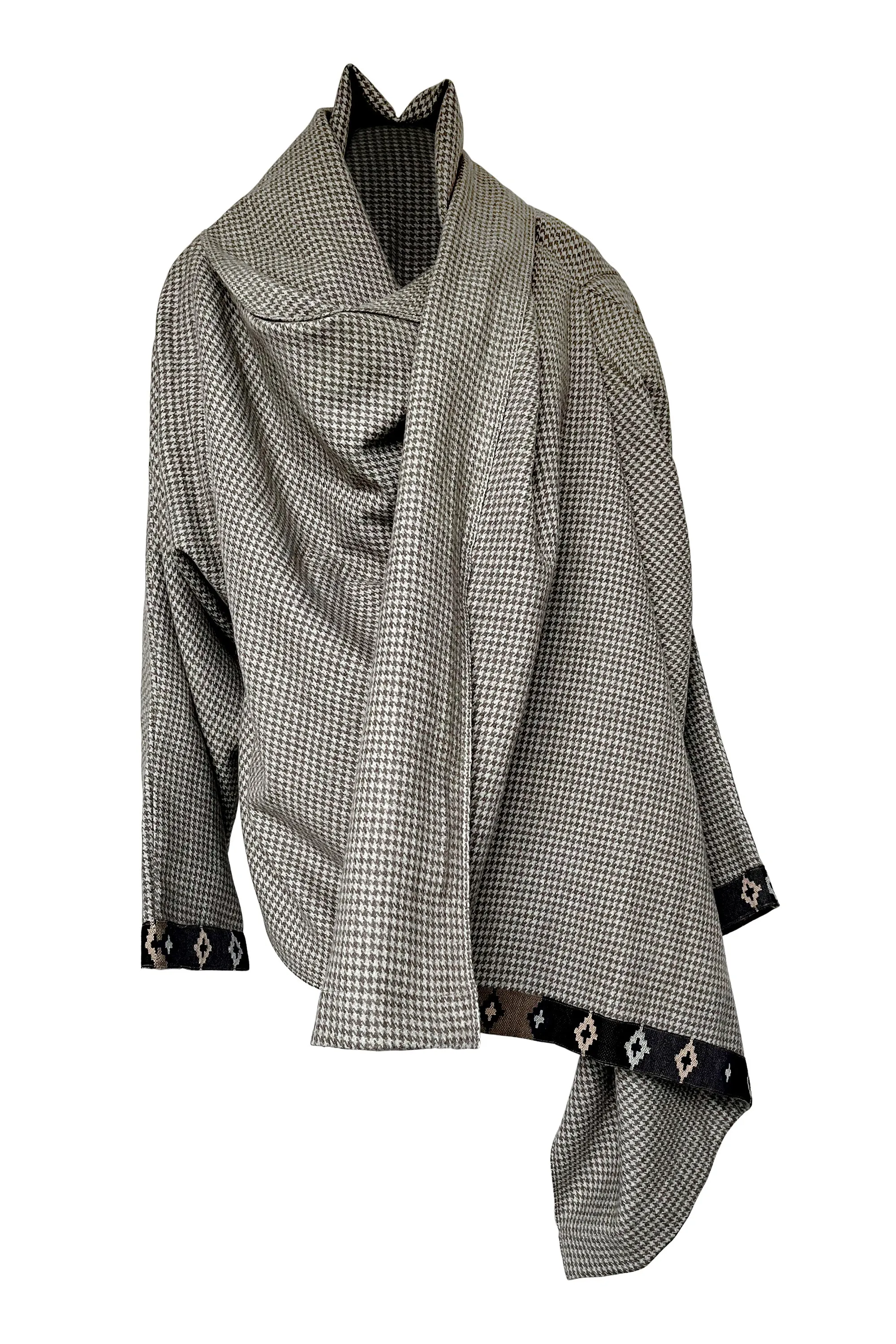 NEW! Wool Cape Coat Cocoon Greige