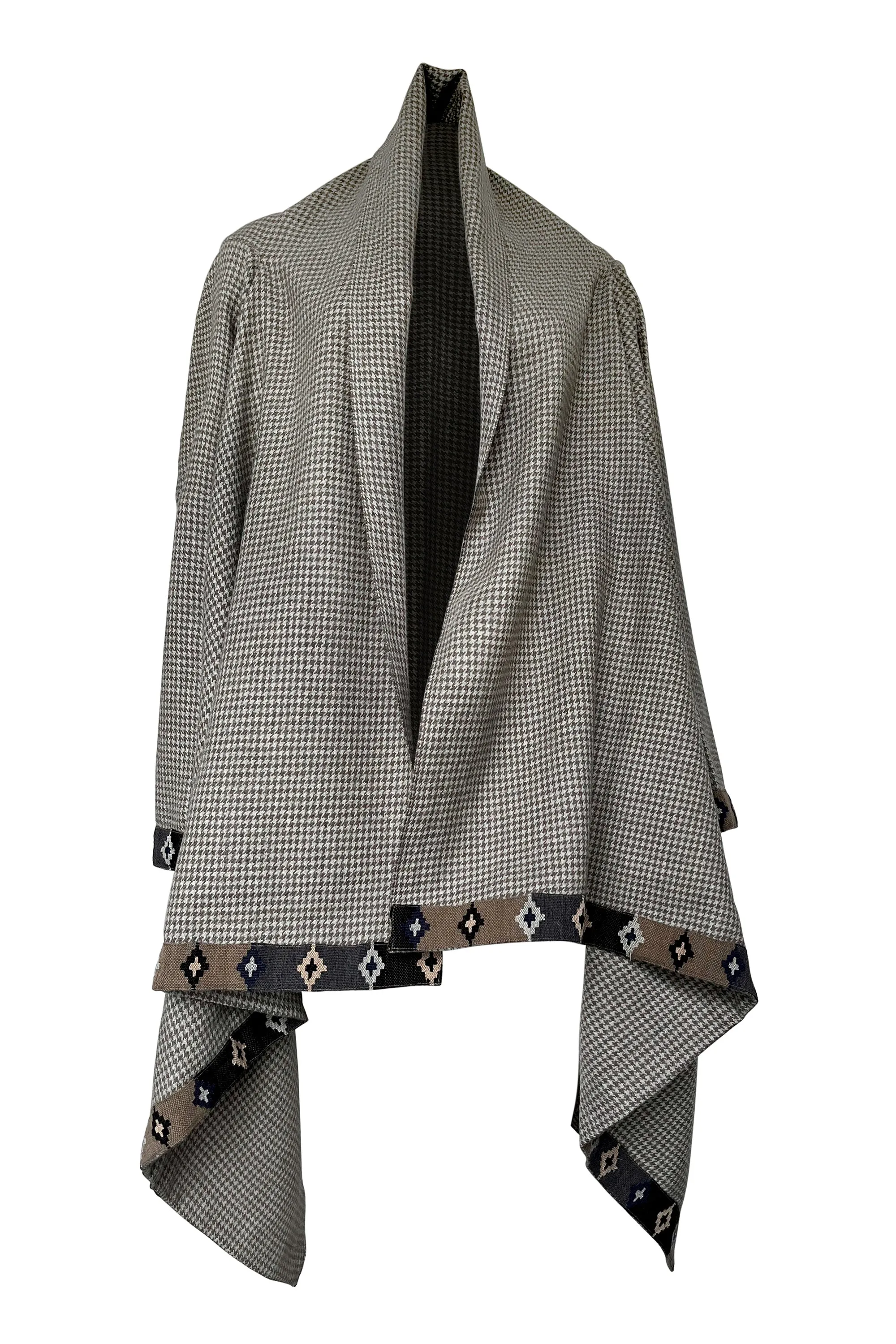 NEW! Wool Cape Coat Cocoon Greige