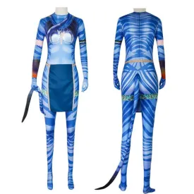 Neytiri Cosplay Costume The Way of Water Na'vi Jumpsuit Neytiri Outfit for Girls and Adult