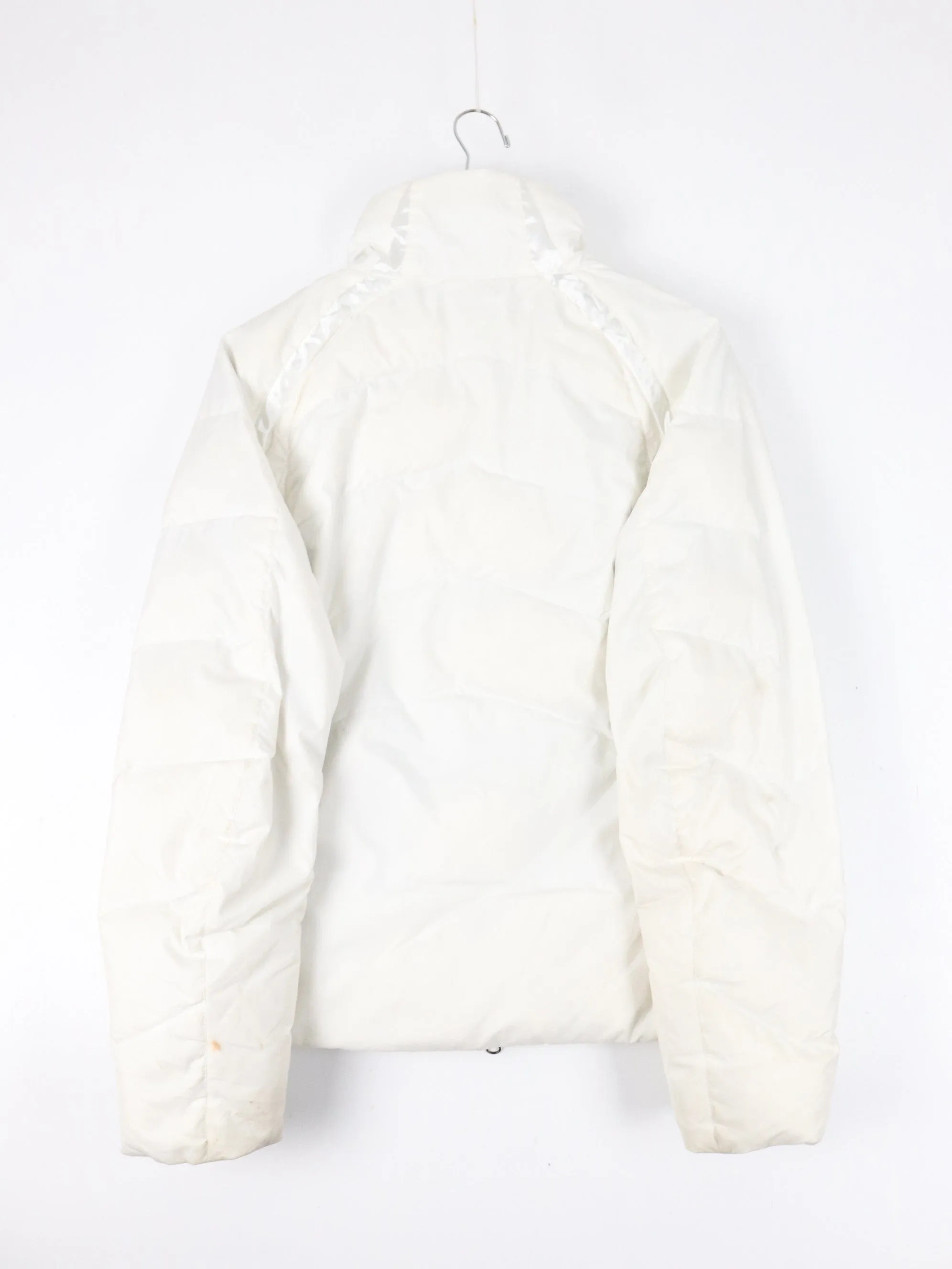 Nike Jacket Womens Large White Down Puffer Swoosh Coat