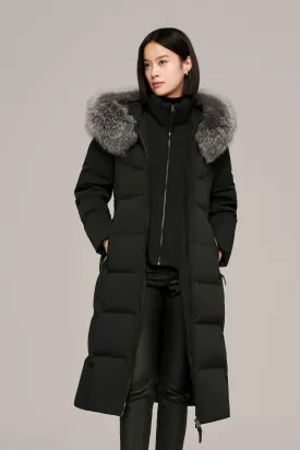 Premium Business Women's Long Goose Down Coat