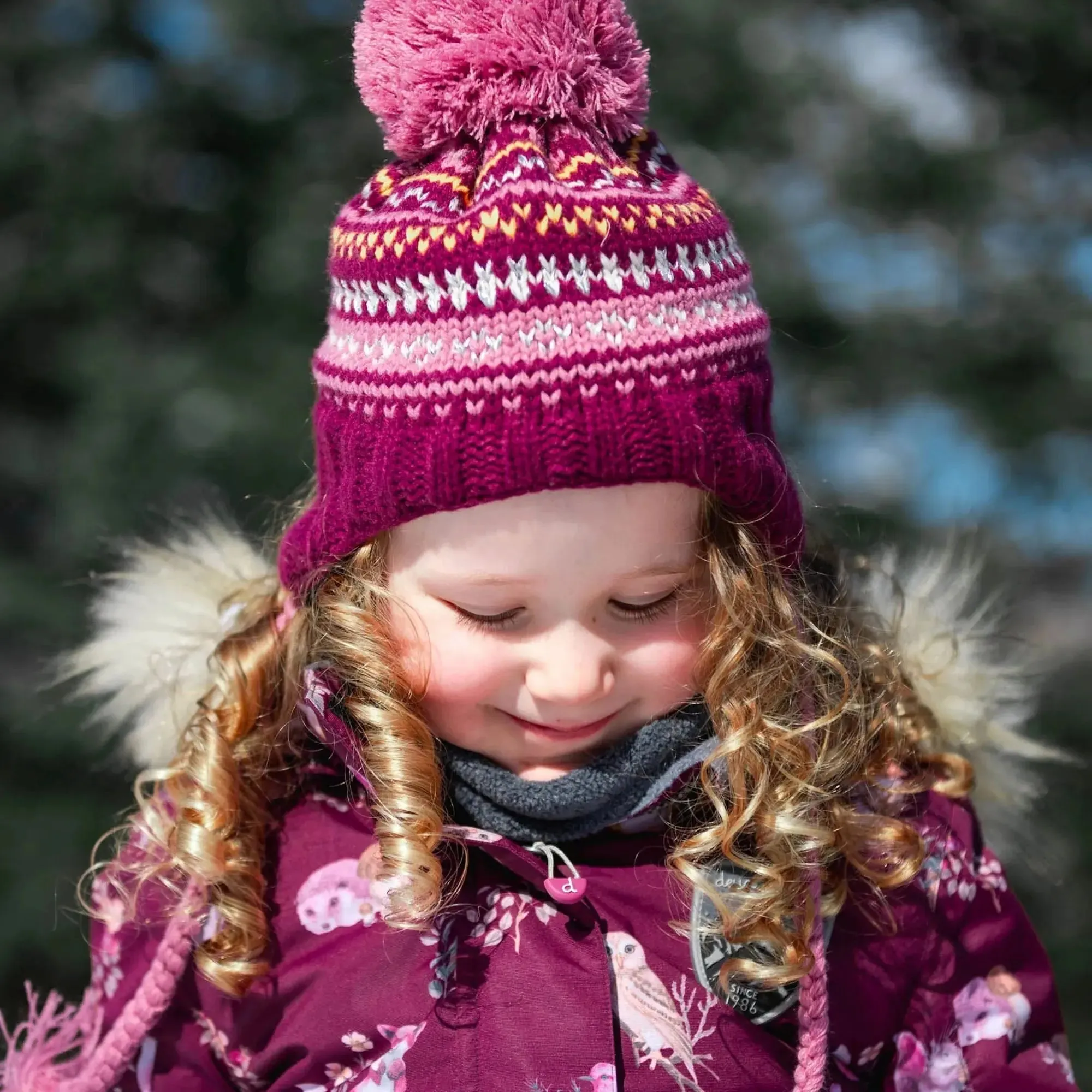 Printed Forest Animals Two Piece Girls Snowsuit With Solid Pant | DEUX PAR DEUX