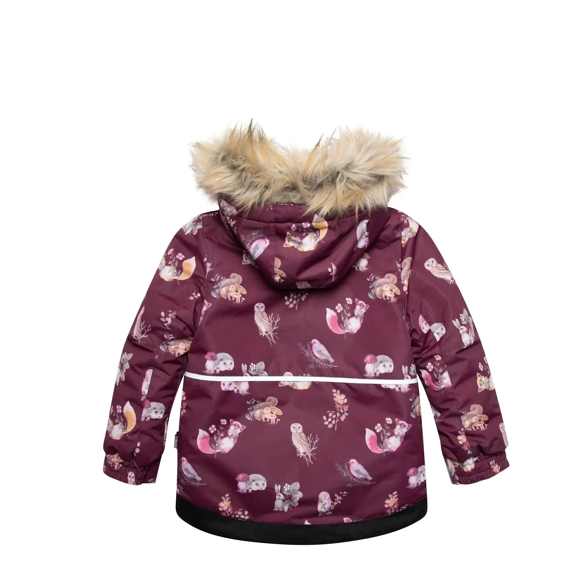 Printed Forest Animals Two Piece Girls Snowsuit With Solid Pant | DEUX PAR DEUX