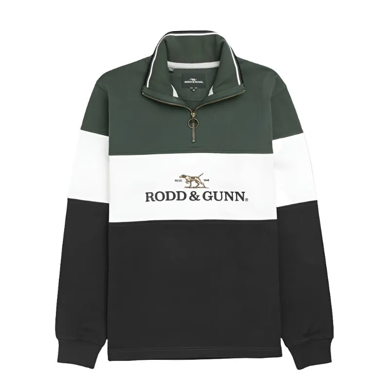 Rodd & Gunn Foresters Peak 1/4 Zip Jumper - Forest