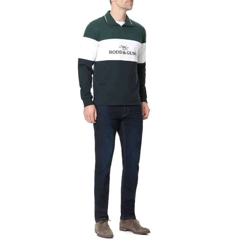 Rodd & Gunn Foresters Peak 1/4 Zip Jumper - Forest